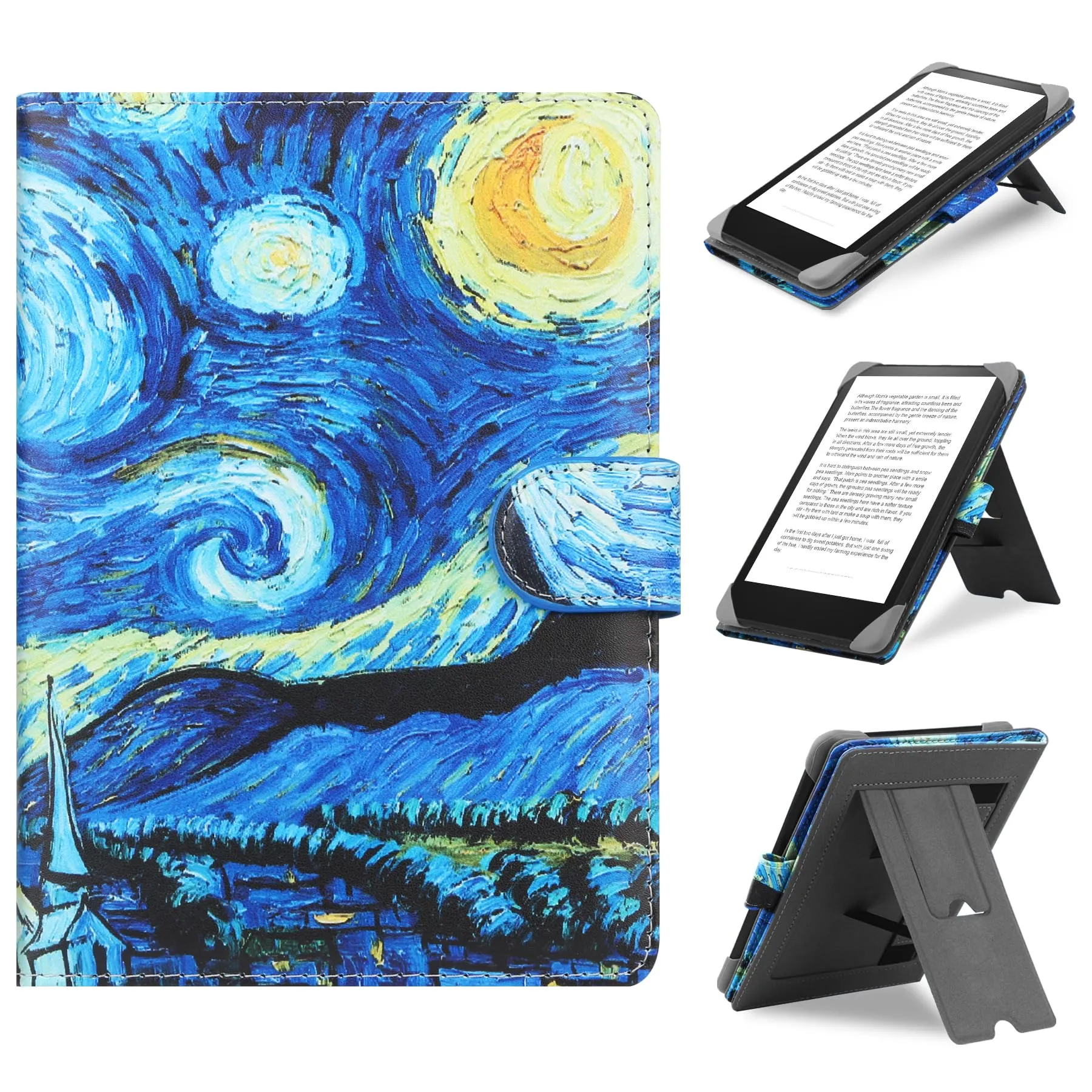 Custodia Universale HoYiXi per E-reader 6-7 Pollici - Notte Stellata