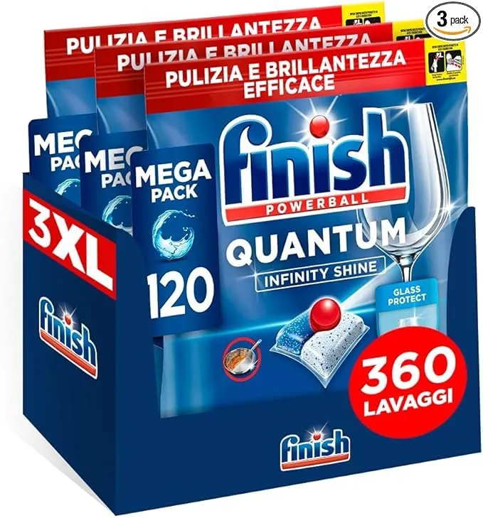 Finish Quantum Infinity Shine - 120 Pastiglie Lavastoviglie