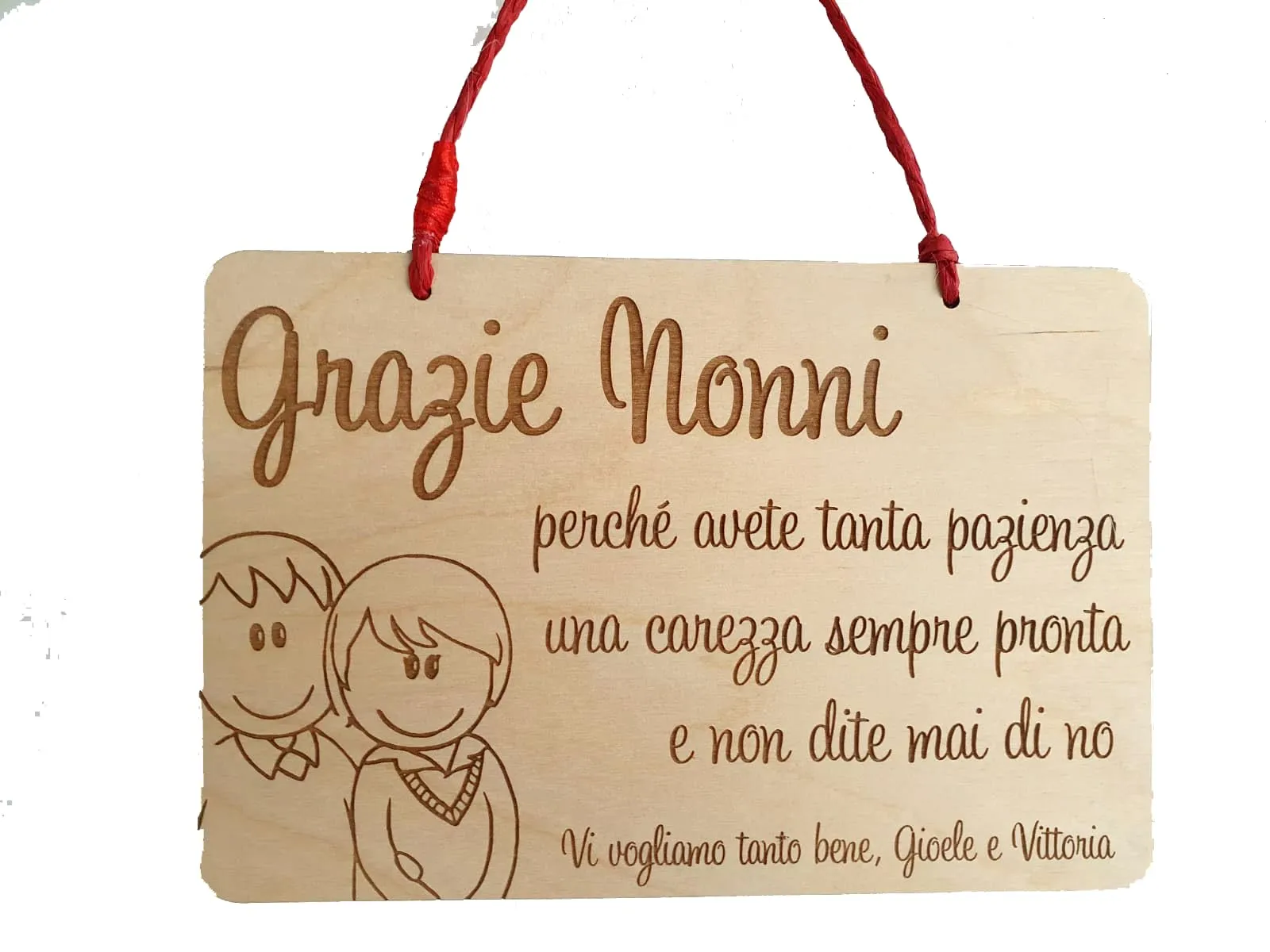 Targhetta in legno personalizzata per la Festa dei Nonni