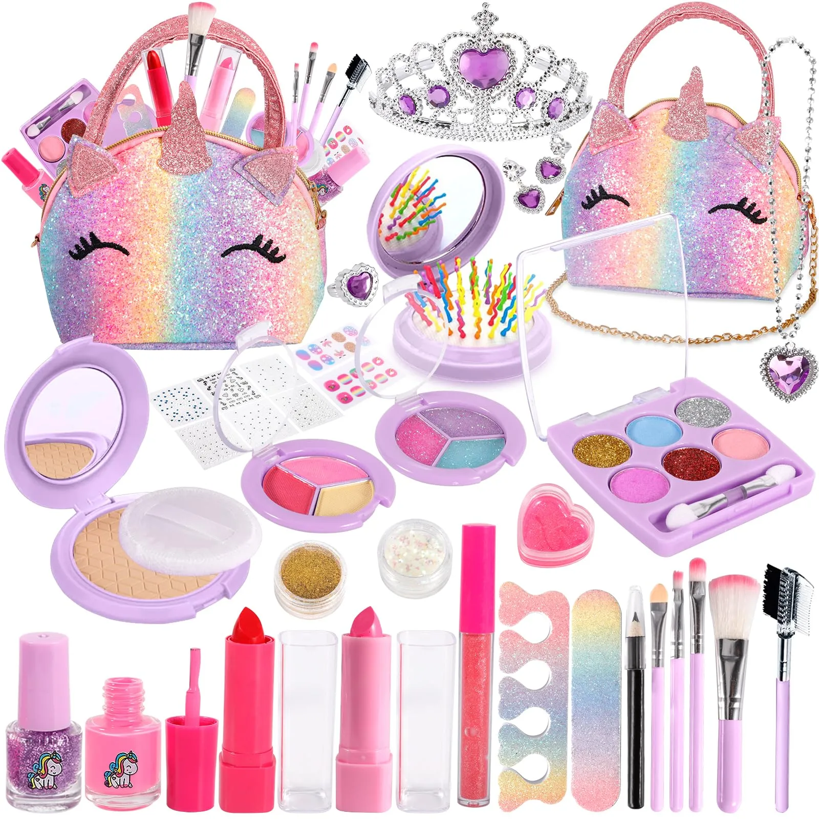 Unicorno Set Trucco Bambina 36 Pezzi, Sicuro e Lavabile
