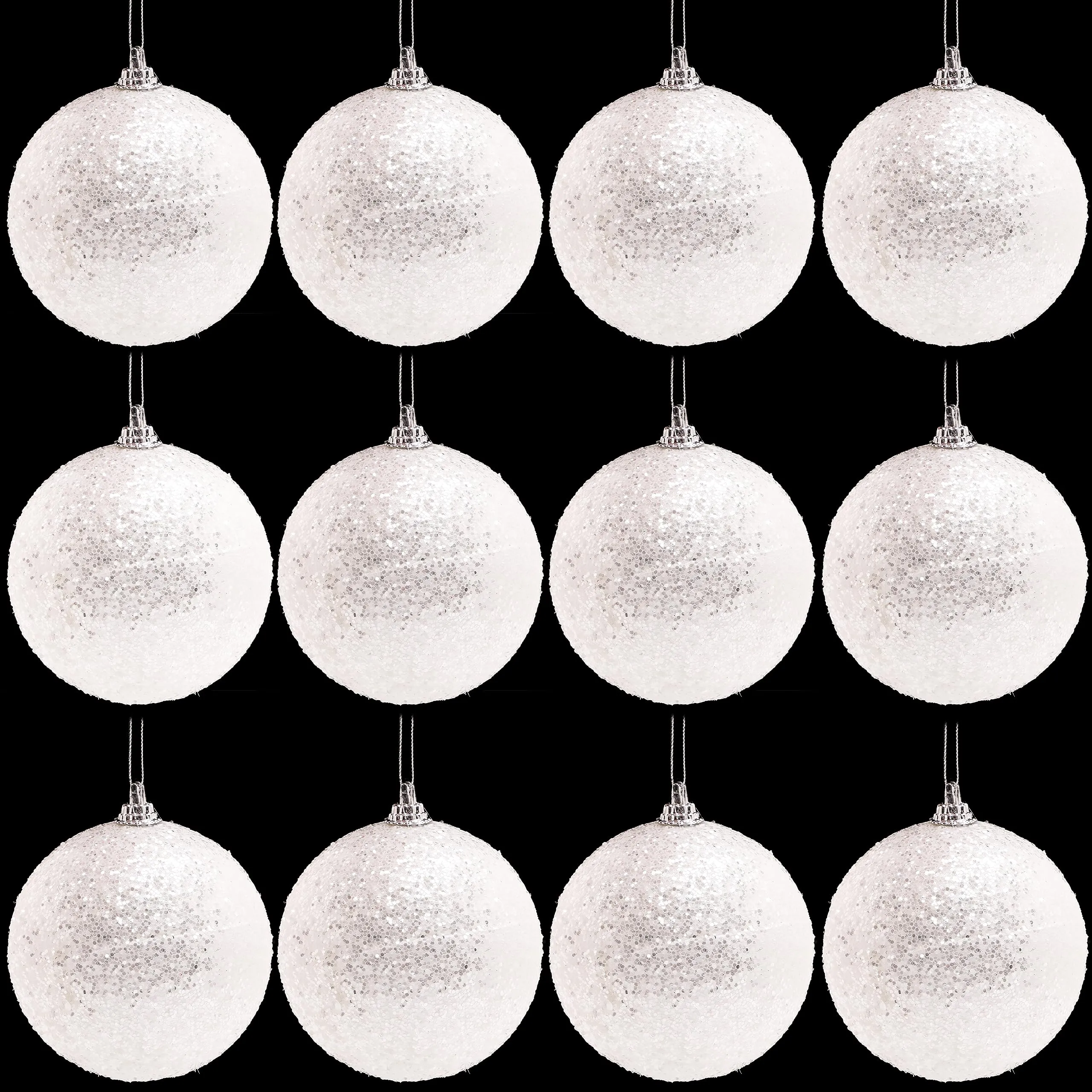 Toyland® Confezione di palline scintillanti per albero di Natale da 16-9 cm - Ornamenti natalizi tradizionali