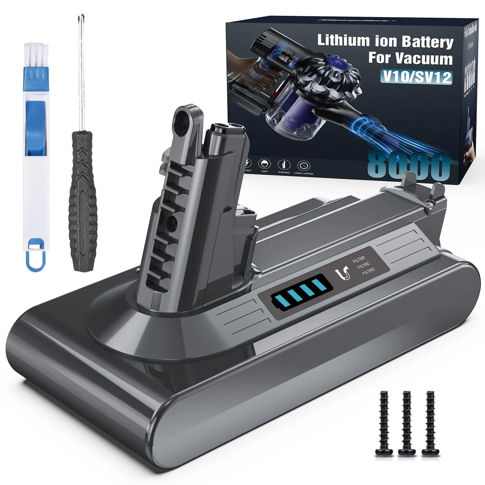 Batteria di Ricambio Morpilot per Dyson V10 SV12 8000mAh