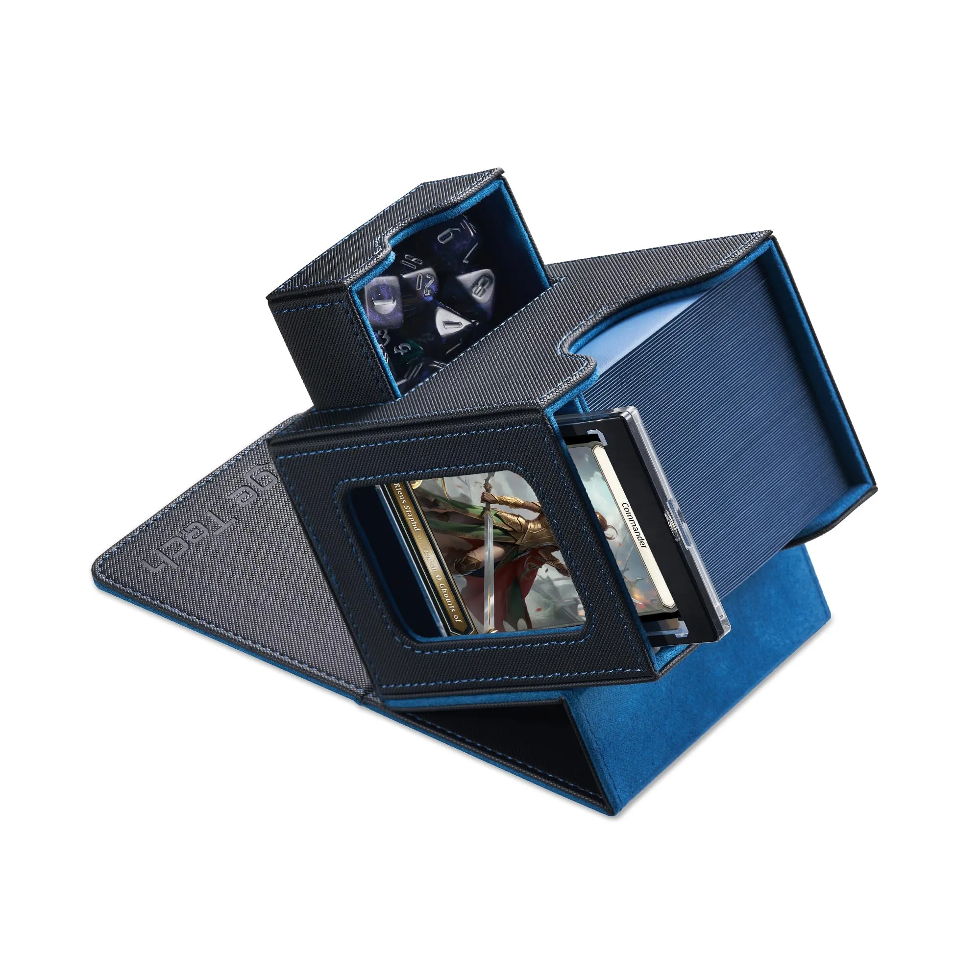 Mage Tech Commander Deck Box - Nero/Blu