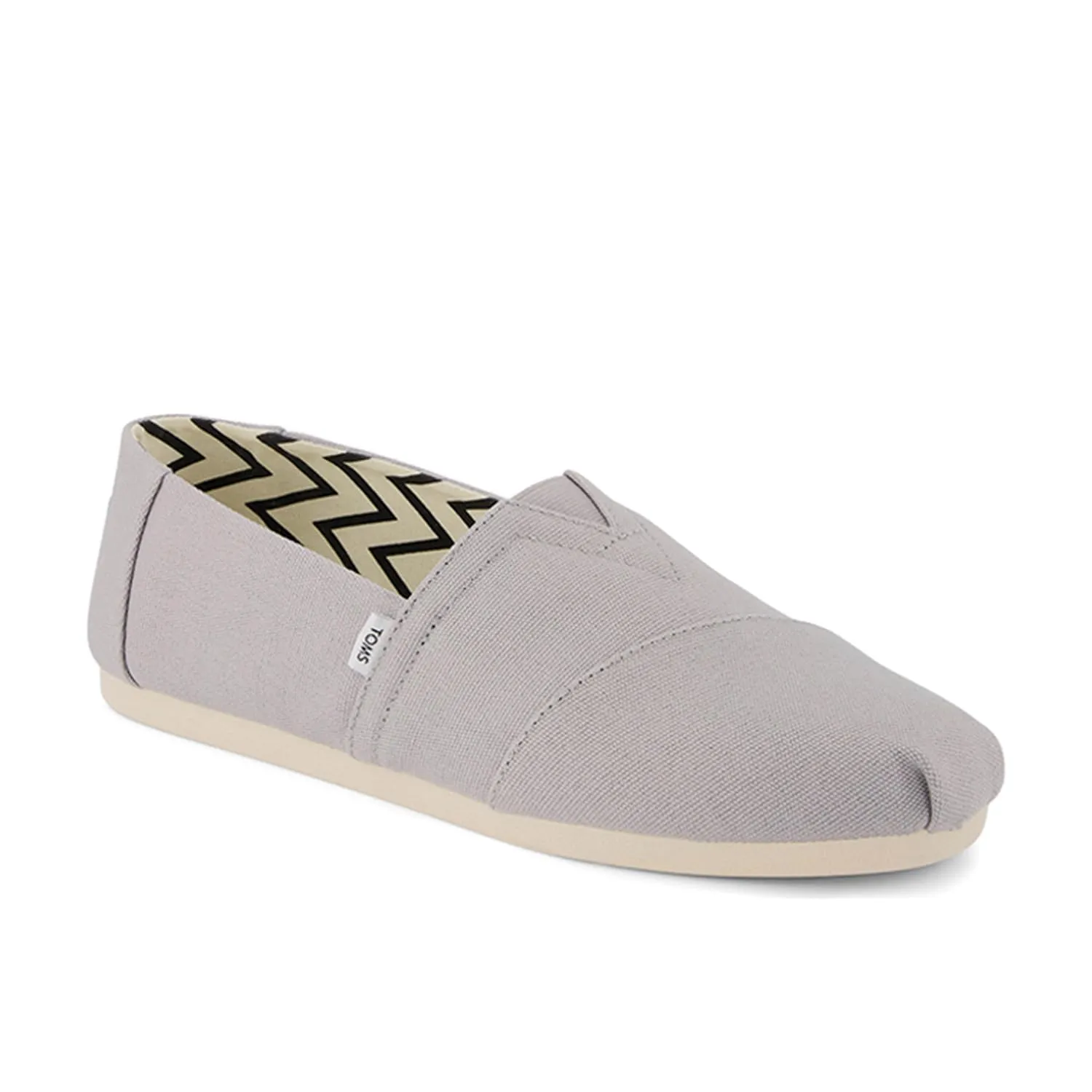 TOMS Alpargata Classic Sneaker Uomo - Tela di Cotone Riciclato Grigio