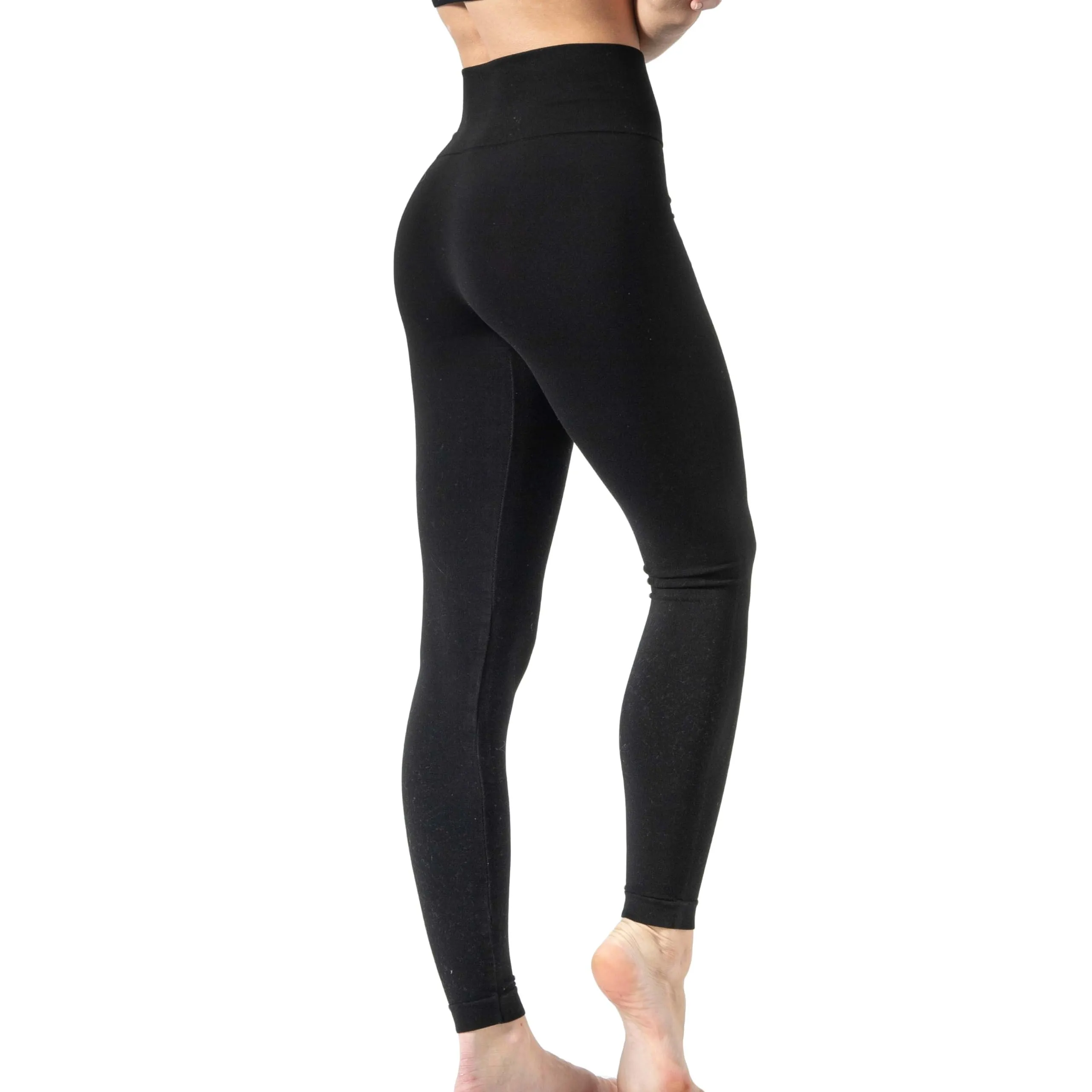 Risalti Leggings Donna Pancia Piatta Plus Coprente - Vita Alta Contenitiva, Microfibra Opaca Senza Cuciture