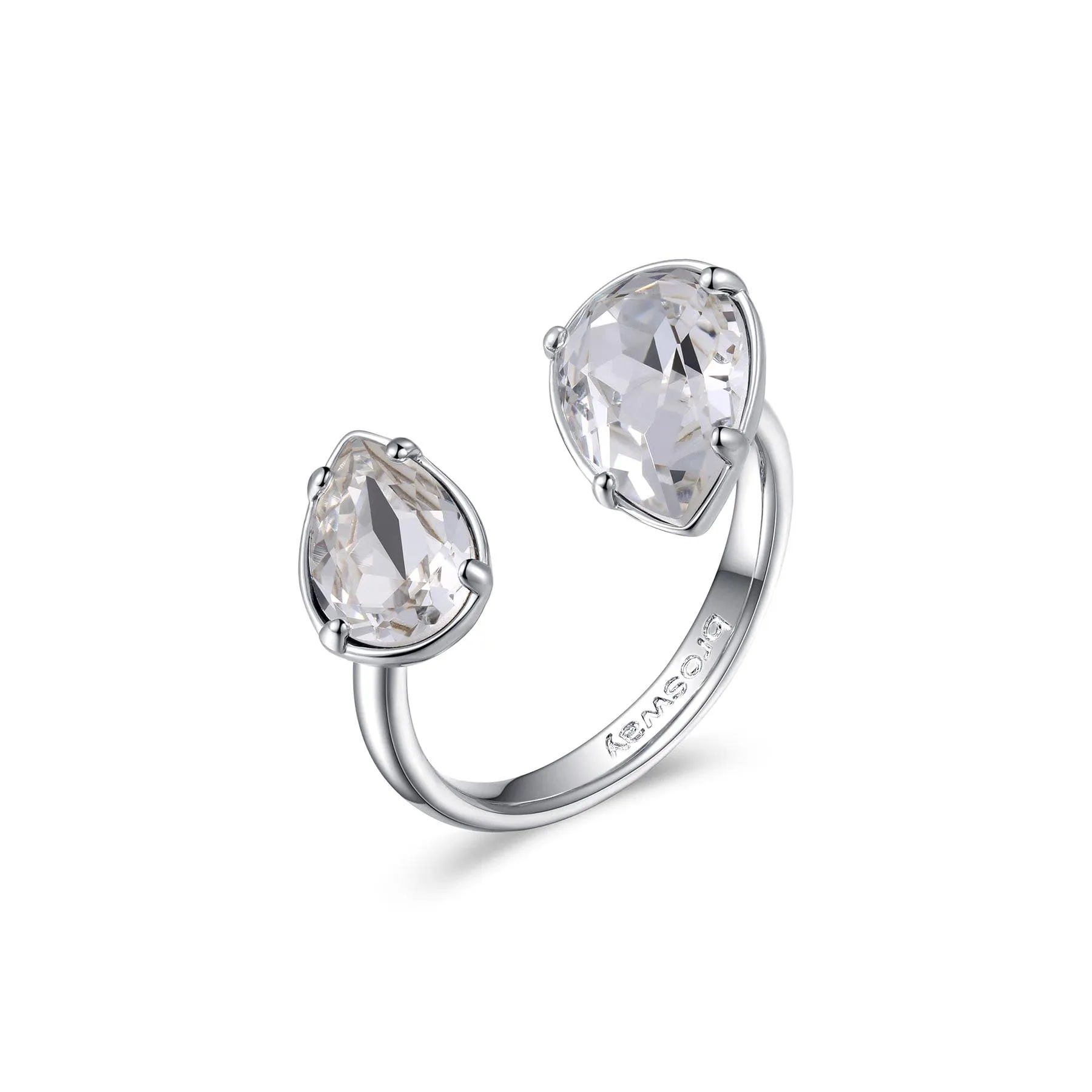 Brosway Anello Donna Affinity BFF39B in Ottone Bianco e Cristalli Swarovski