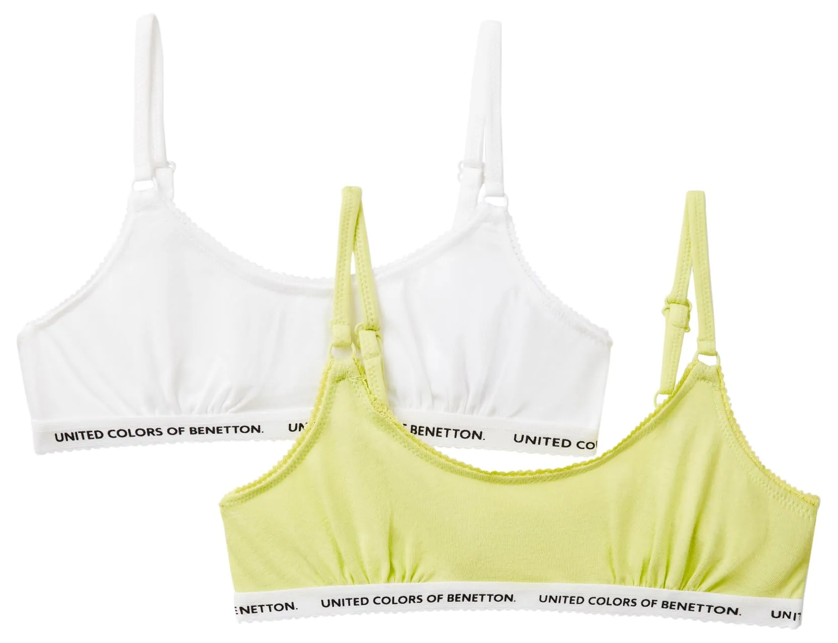 United Colors of Benetton Set 2 Reggiseni in Cotone Elasticizzato