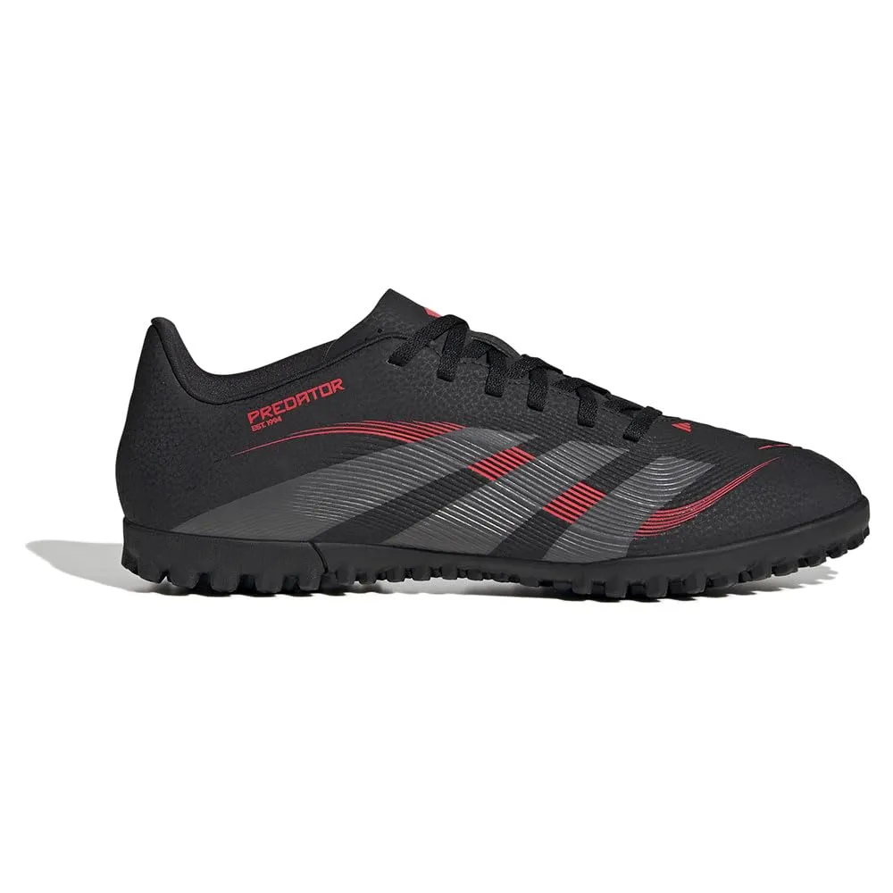 Adidas Club Turf Scarpe da Calcetto Unisex, Nero/Grigio/Rosso, Taglia 42 EU