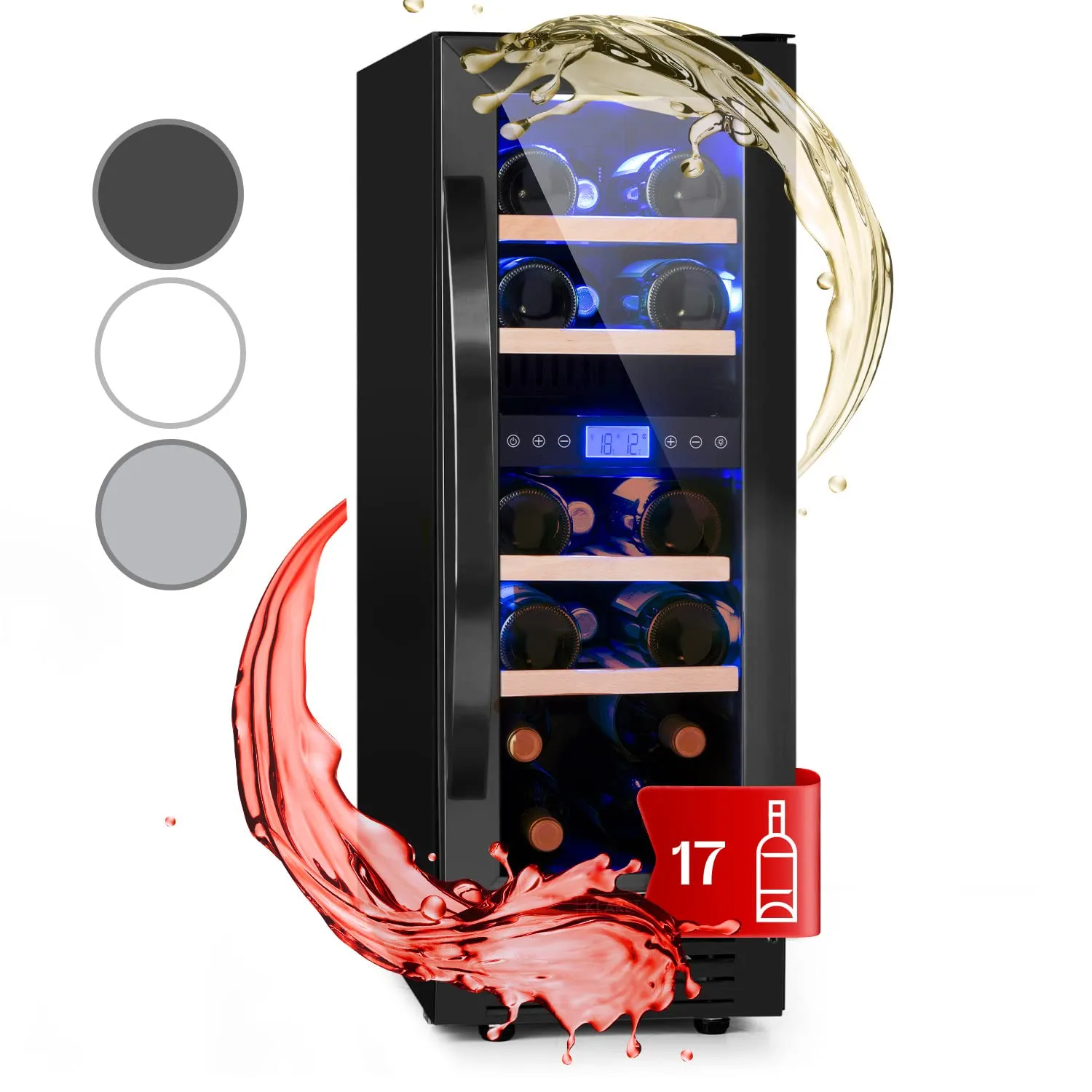 Klarstein Cantinetta Vino Design da Incasso, Doppia Zona, 17 Bottiglie