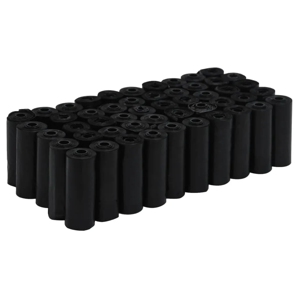 vidaXL Sacchetti per Deiezioni Cani, 750 pz, Neri, 30x20 cm in PE