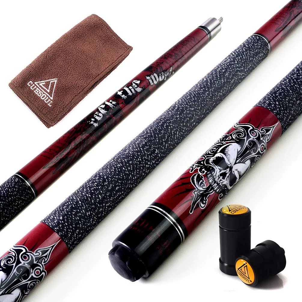 CUESOUL Rockin Serie 57" 21 oz Stecca da Biliardo in Acero con Protezioni e Asciugamano