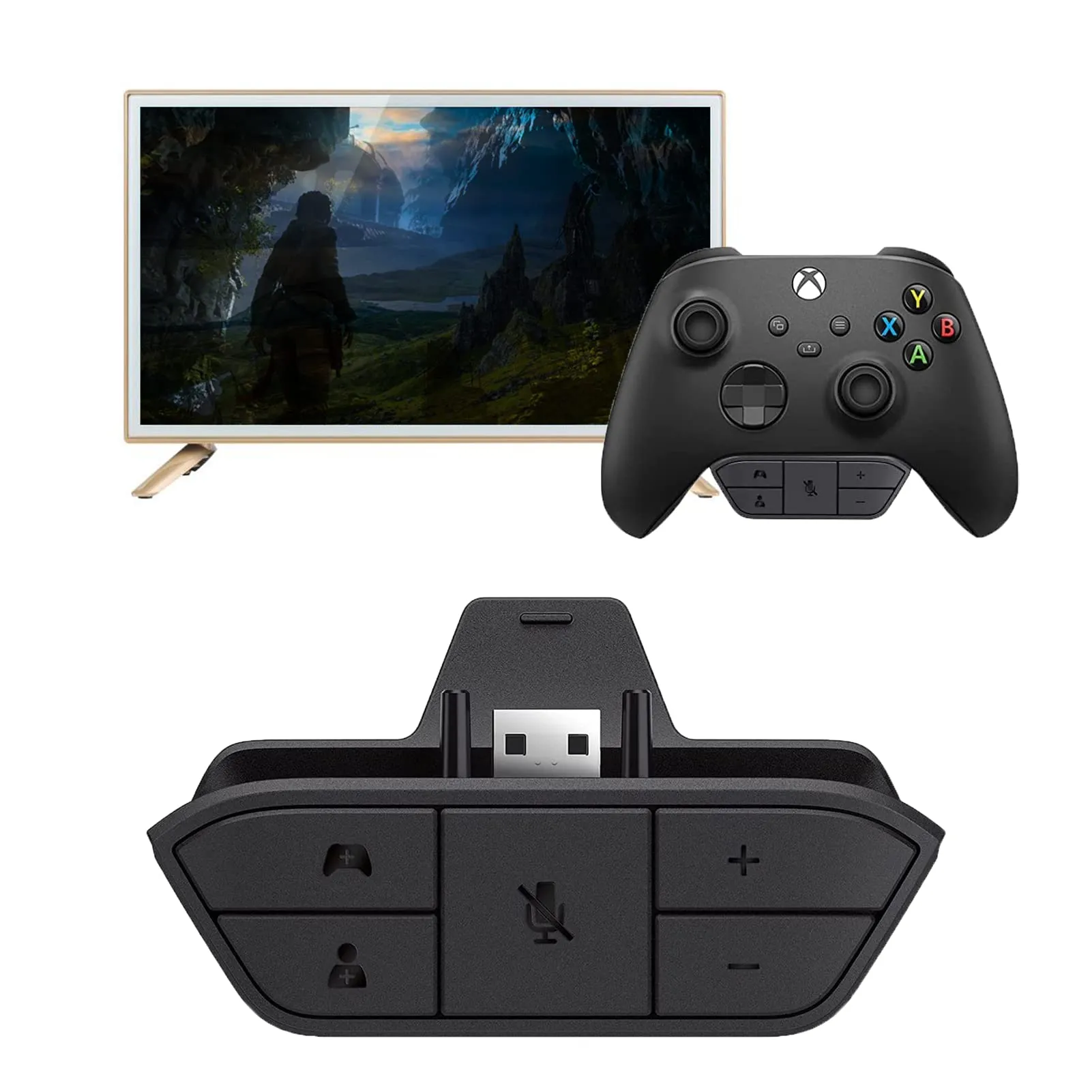 Adattatore Stereo per Cuffie Xbox One con Regolazione Bilanciamento Audio