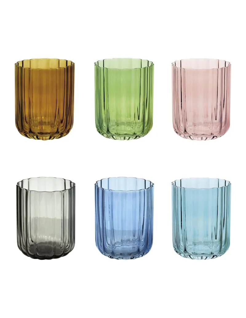 Set 6 Bicchieri Calliope Brandani Colori Assortiti