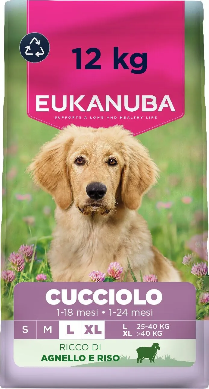 Eukanuba Puppy Large Breed Agnello e Riso 12kg - Mangime Secco per Cuccioli di Taglia Grande