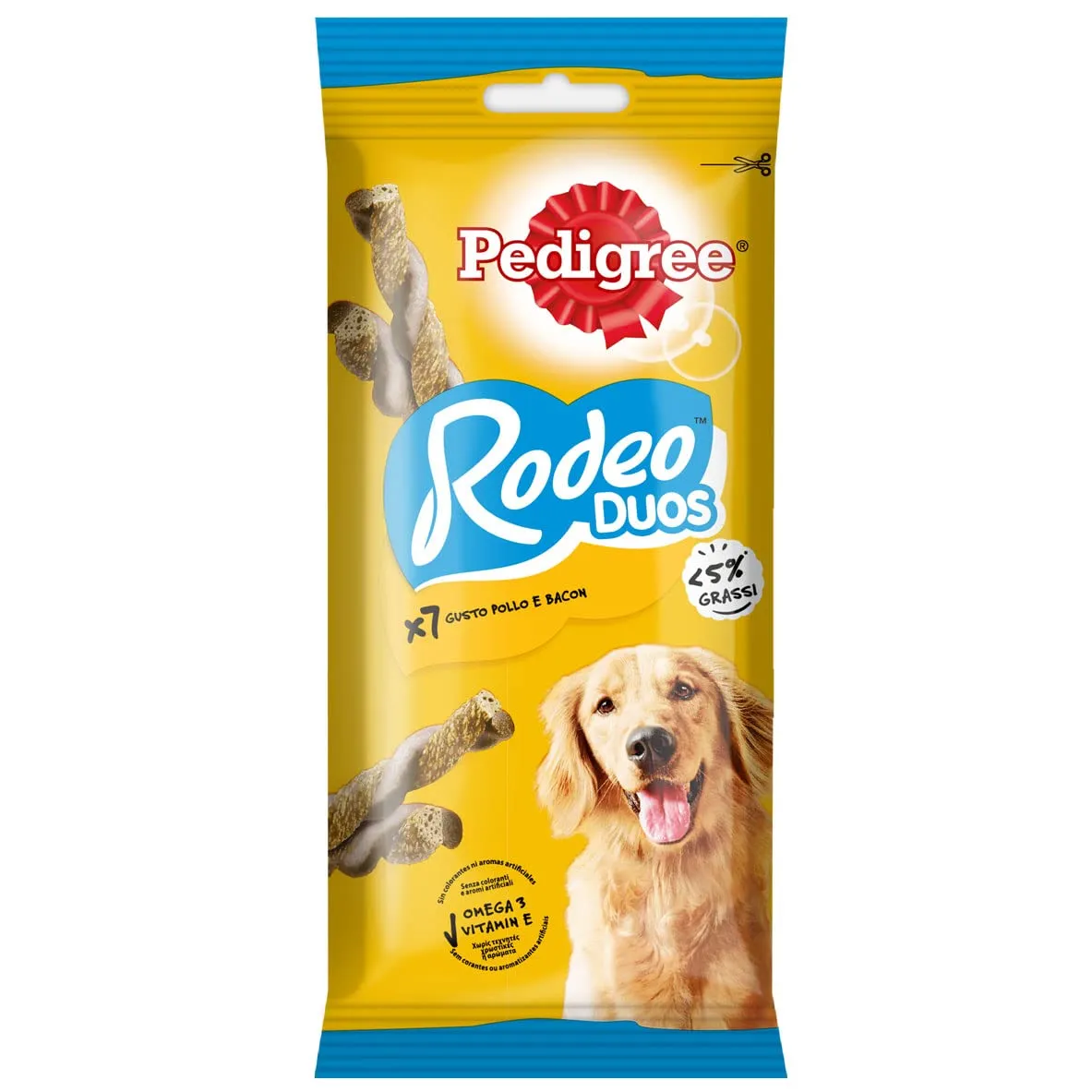 Pedigree Rodeo Ropper, Snack per Cani al gusto Pollo e Bacon