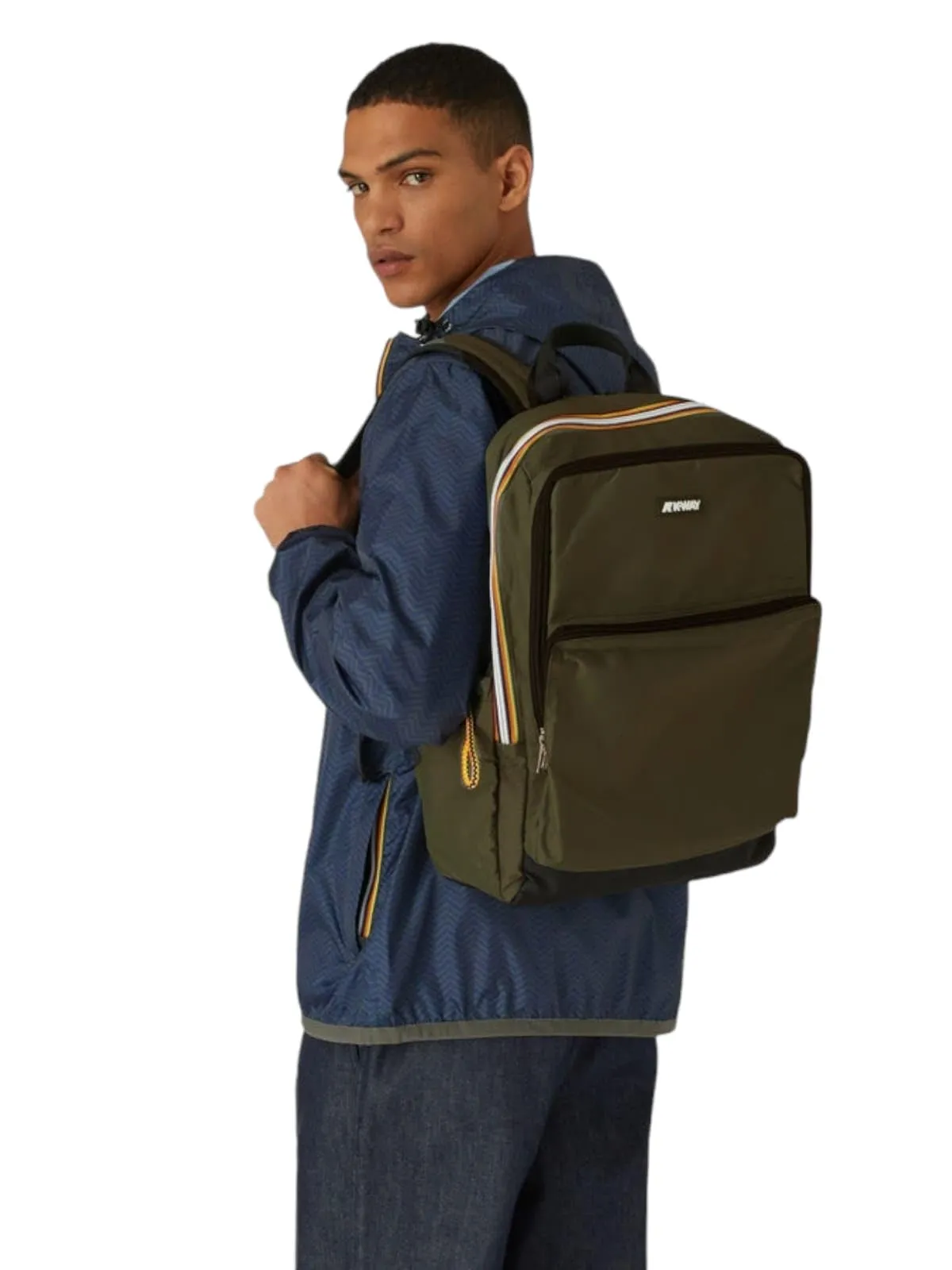 K-WAY GIZY ZAINO - Verde Militare/Nero