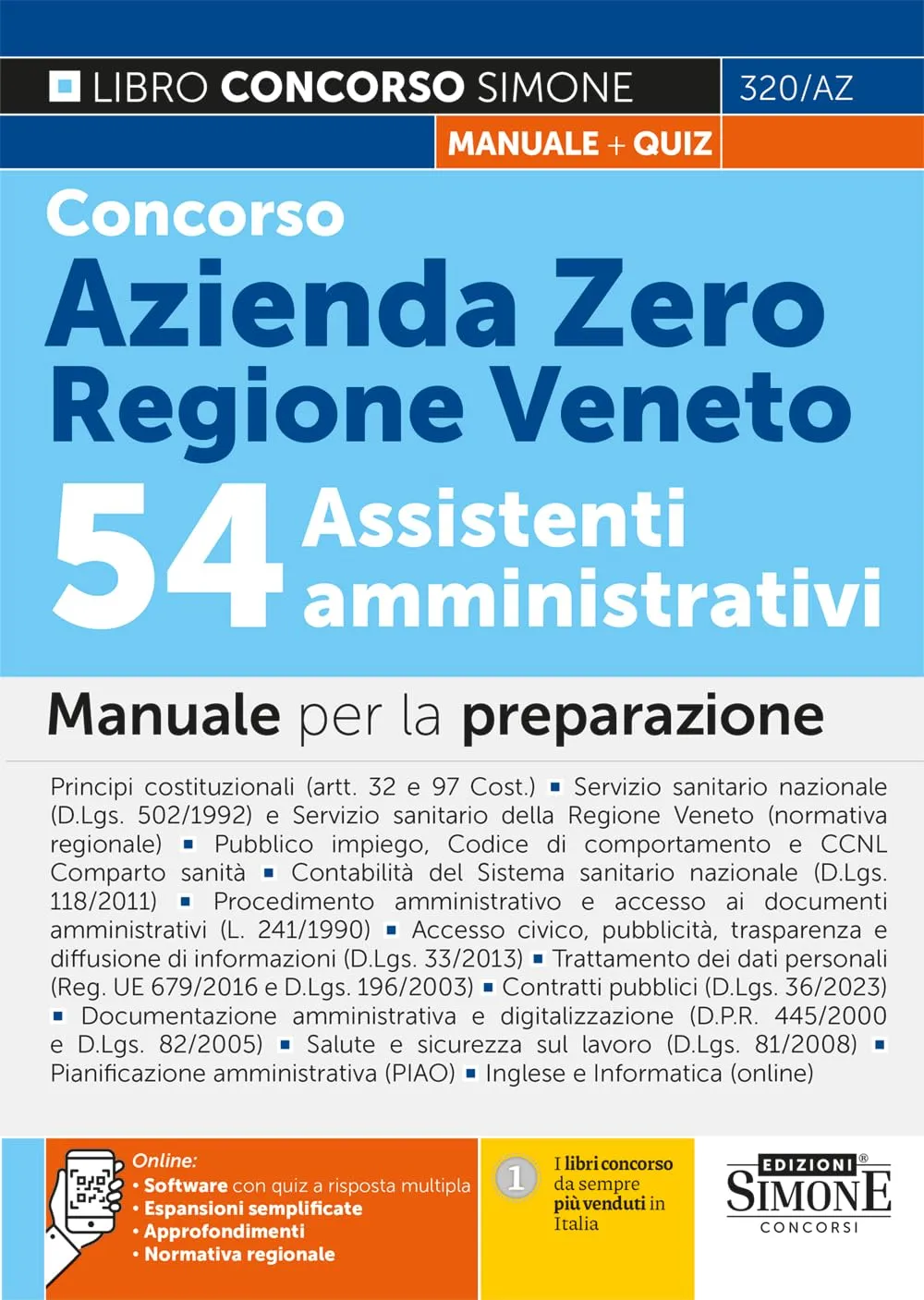 Concorso Azienda Zero Regione Veneto - 54 Assistenti amministrativi - Manuale per la preparazione