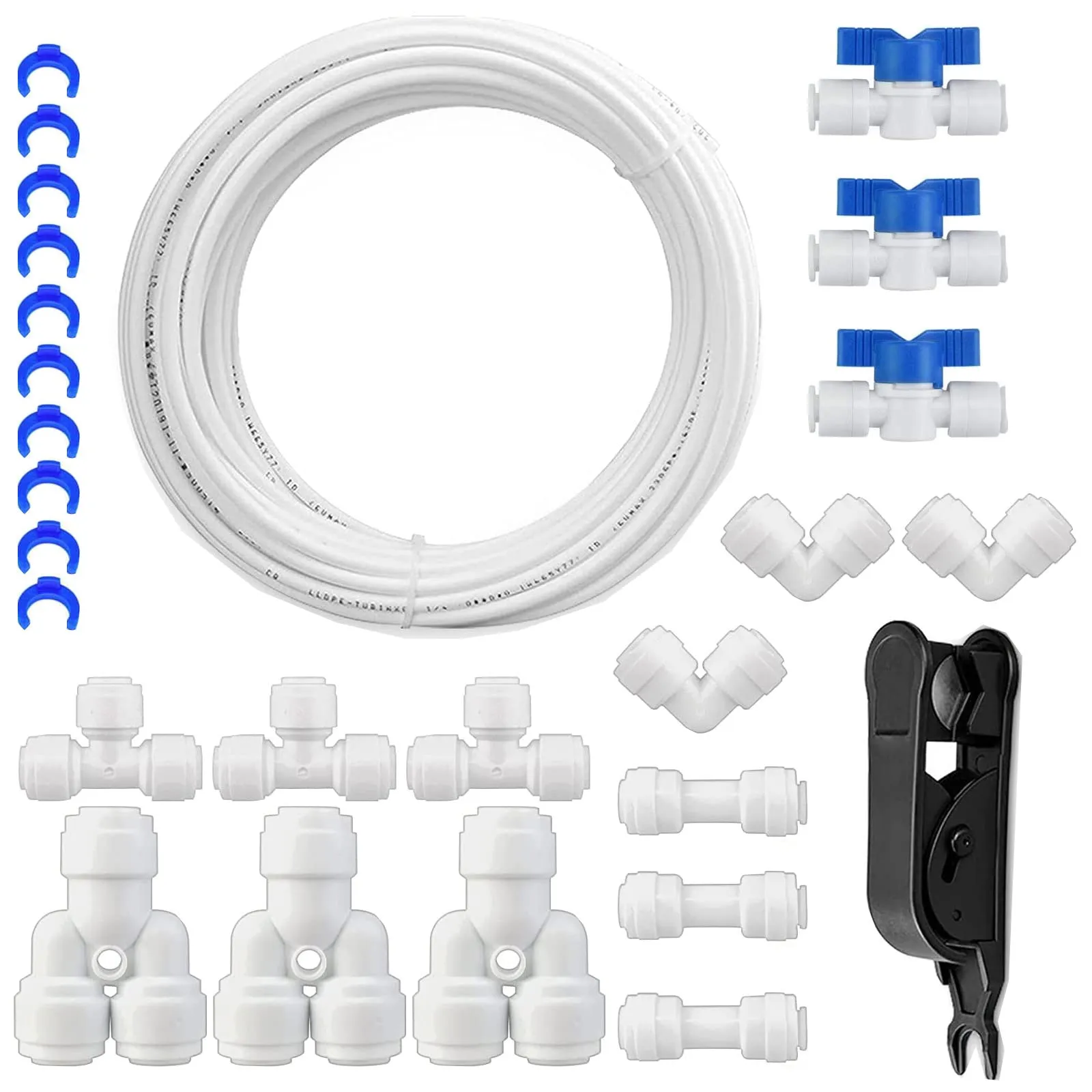 Kit Raccordo Filtro Acqua Osmosi Inversa HUAZIZ 10 Metri con Connessione Rapida 1/4" e Accessori