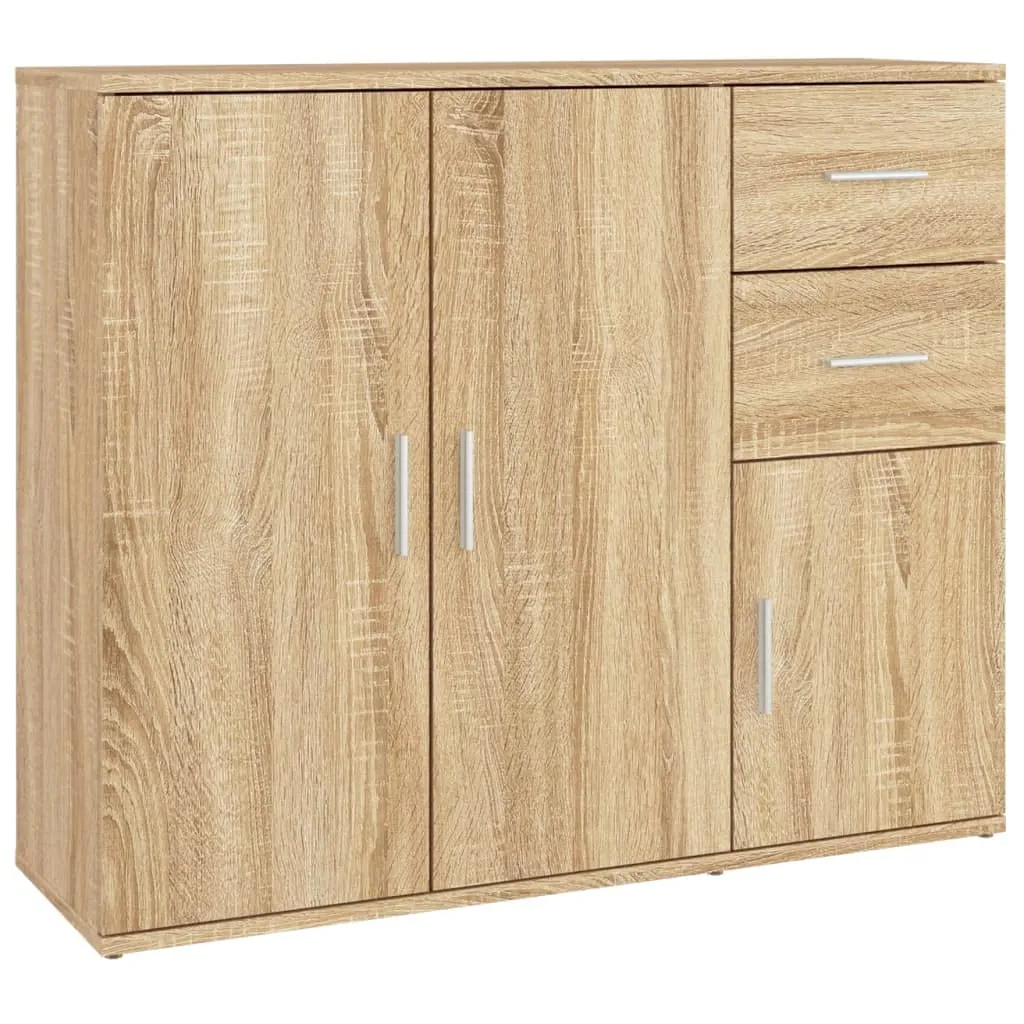 vidaXL Credenza Rovere Sonoma 91x29,5x75 cm in Legno Multistrato