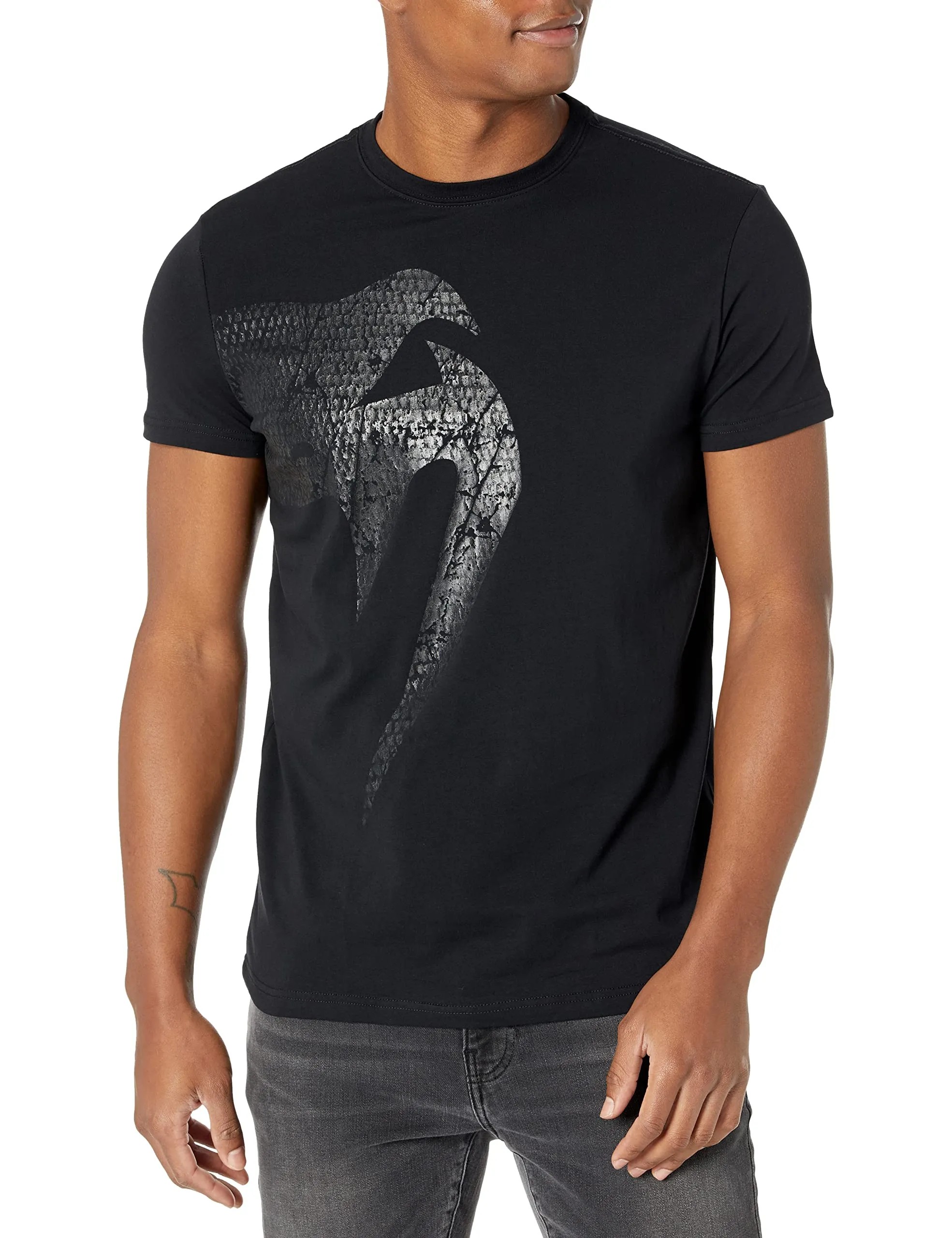 Venum Giant T-Shirt Nera - Maglietta da Uomo per Fitness e Tempo Libero