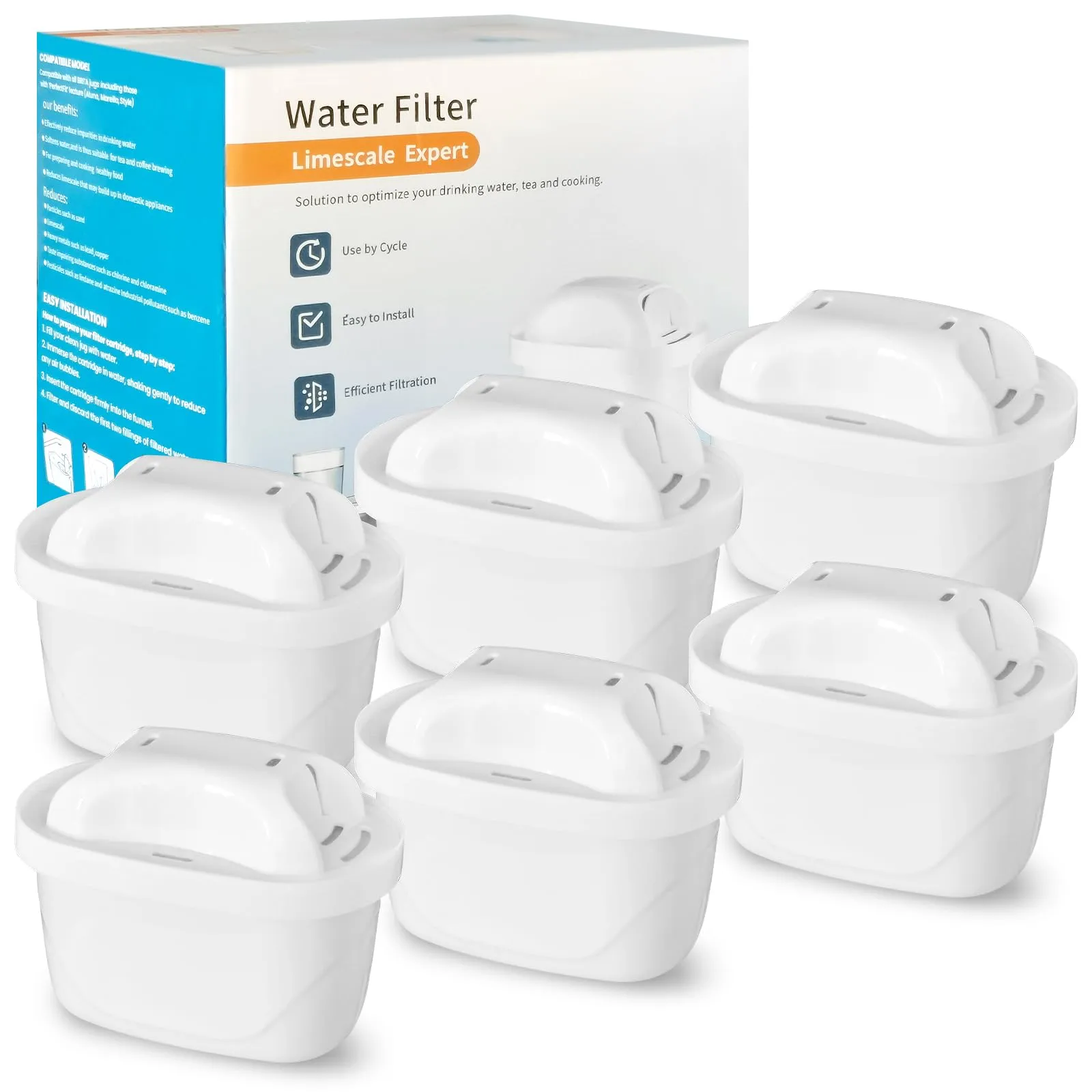VIBINHO 6 Pezzi Filtri Compatibili con Brita Maxtra+