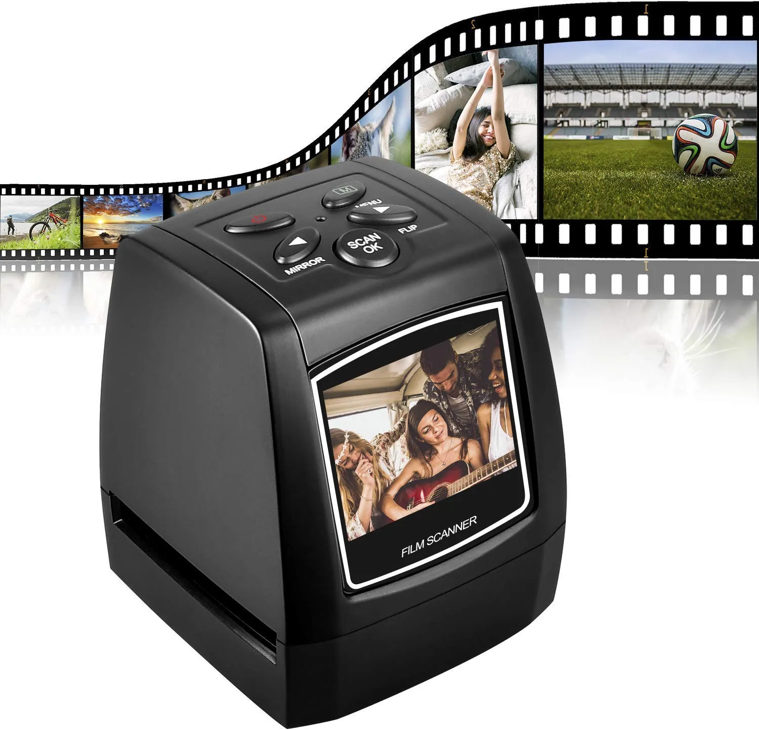 DIGITNOW! Scanner per Diapositive e Negativi da 35mm con LCD da 2.4'' e Risoluzione 5MP/10MP