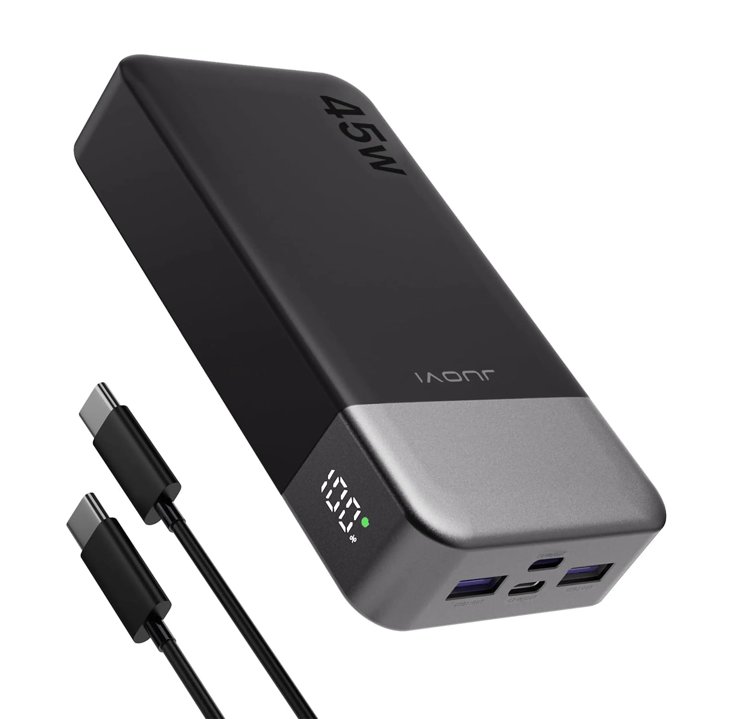 JUOVI Power Bank Portatile J2621 - 20000 mAh, 45W Ricarica Rapida