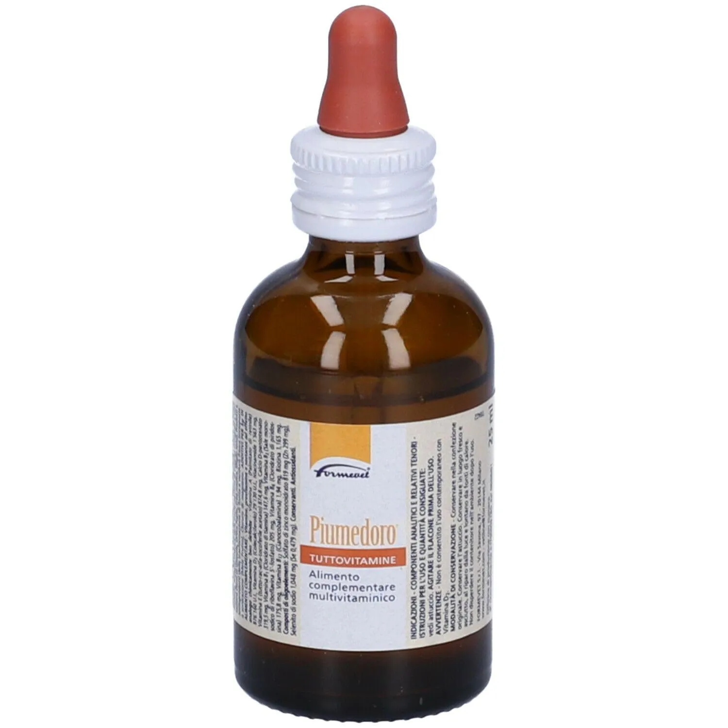 Piumedoro Tuttovitamine Integratore Multivitaminico per Uccelli, 25 ml