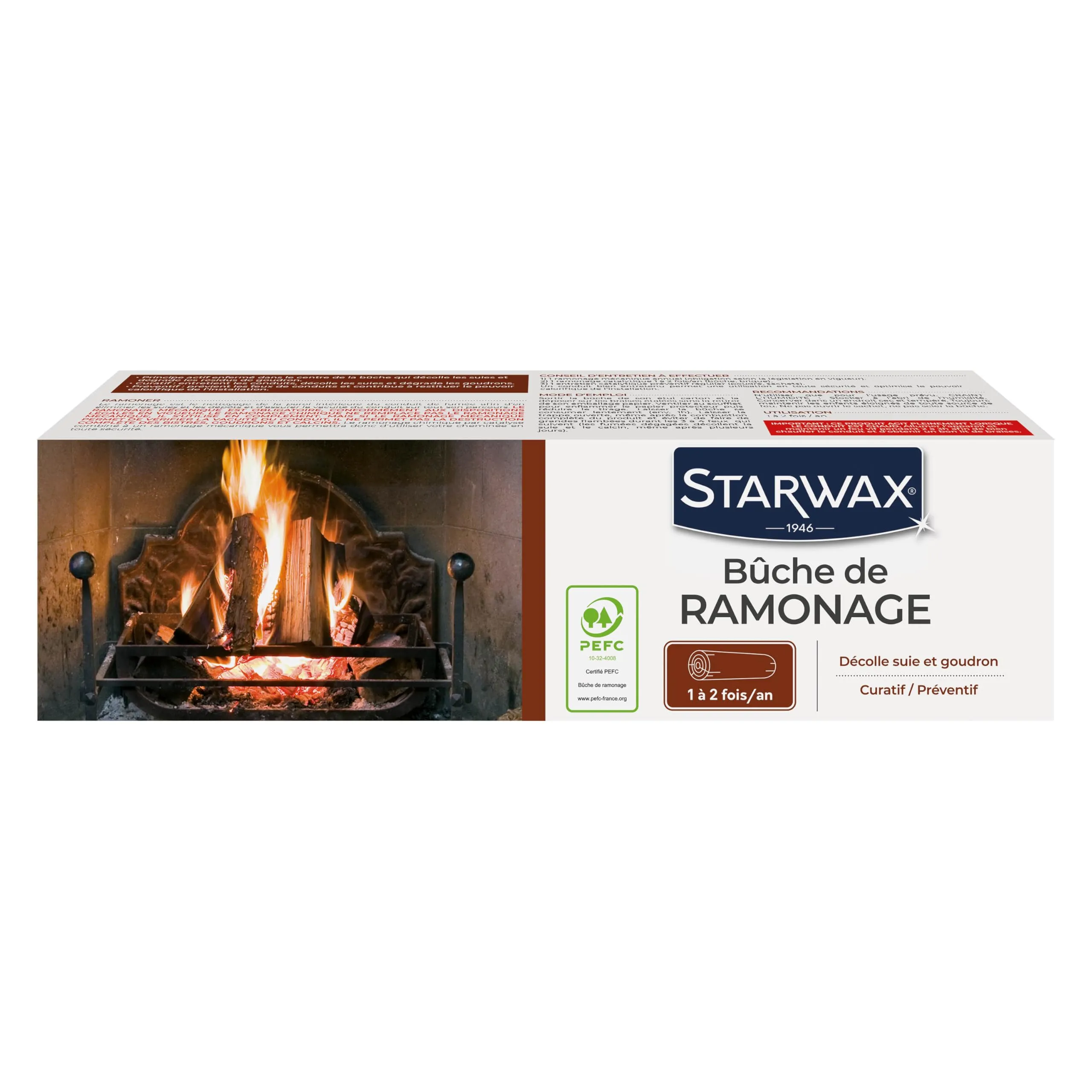 STARWAX Ceppo Spazzacamino per Stufa e Camino