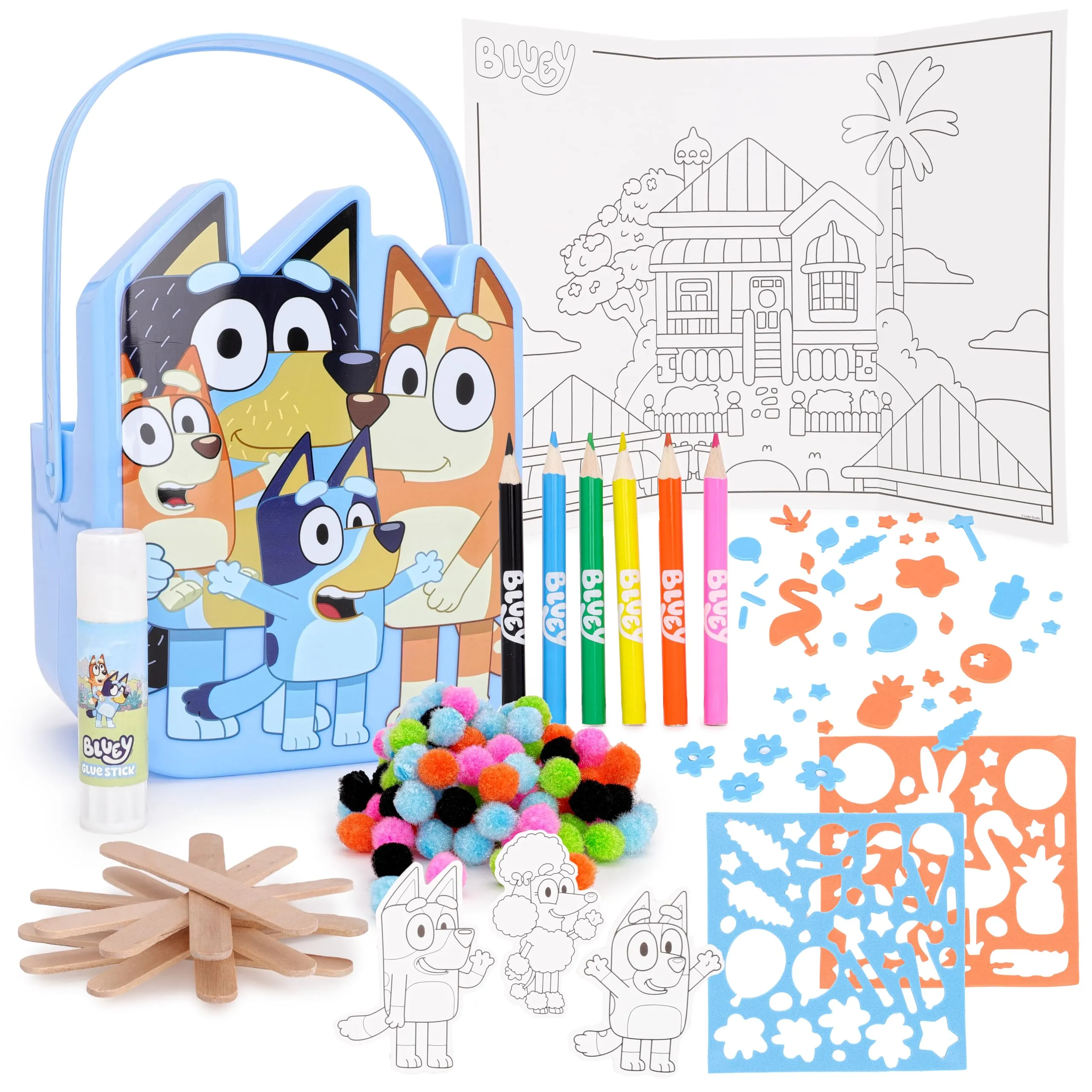 Toyland® Set Attività Secchiello Pasta Bluey 17 Pezzi