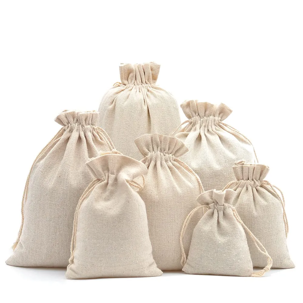 Sacchetti di Cotone DAHI 30 x 40 cm con Cordoncino - Set da 5
