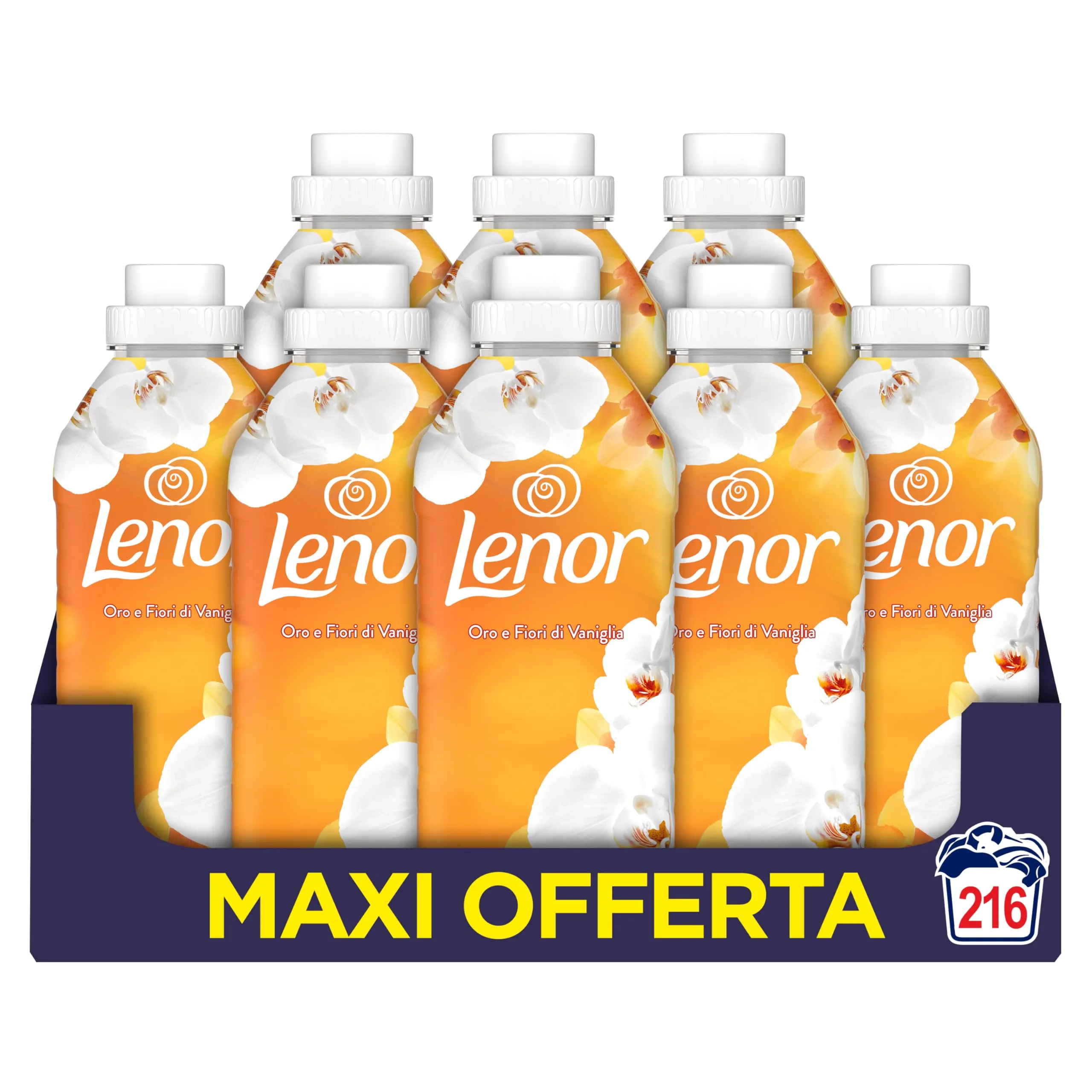 Lenor Ammorbidente Concentrato Oro e Fiori di Vaniglia 216 Lavaggi