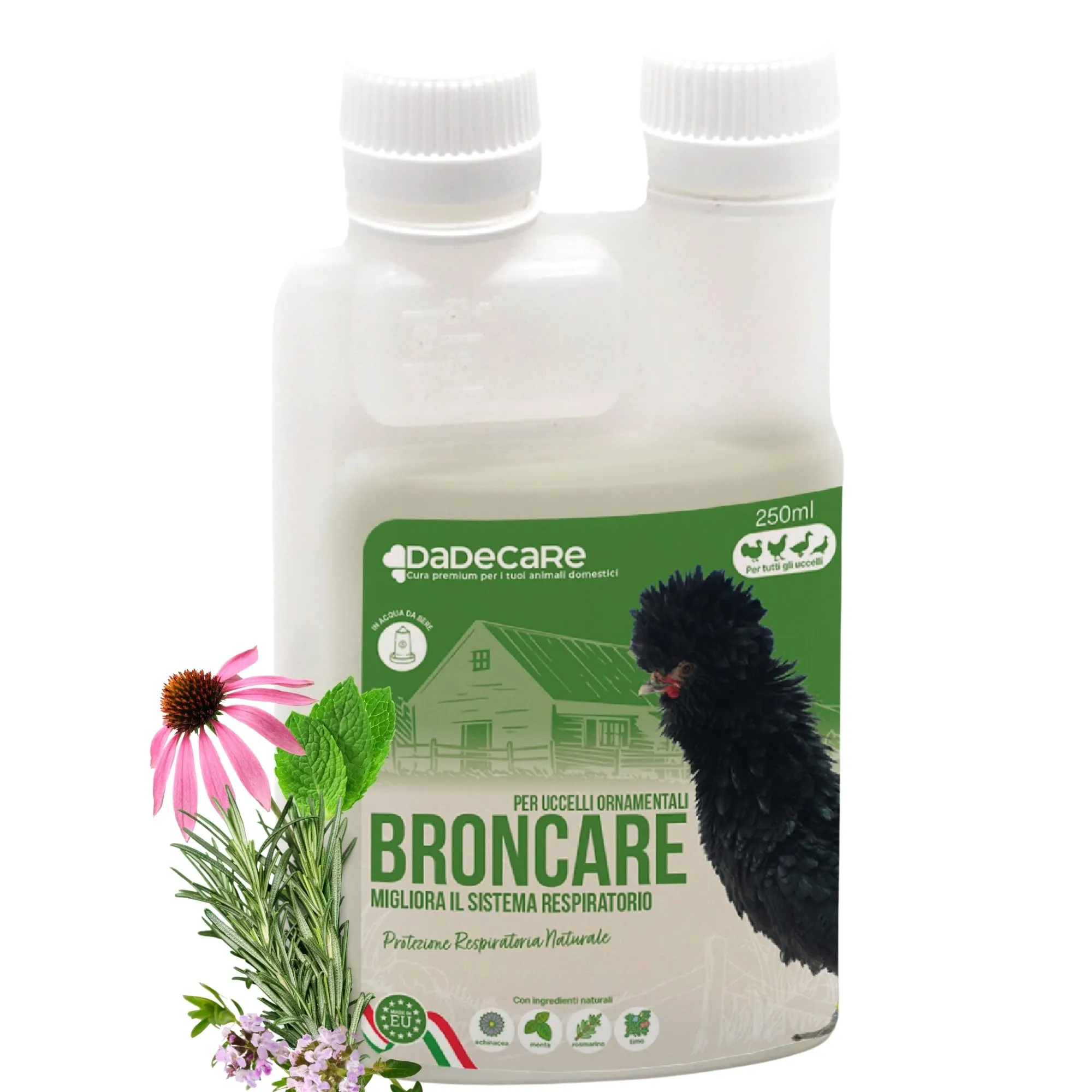 DADECARE Bronzo Respiratorio 250 ml con ADEC - Supporto Respiratorio e Immunitario per Avicoli