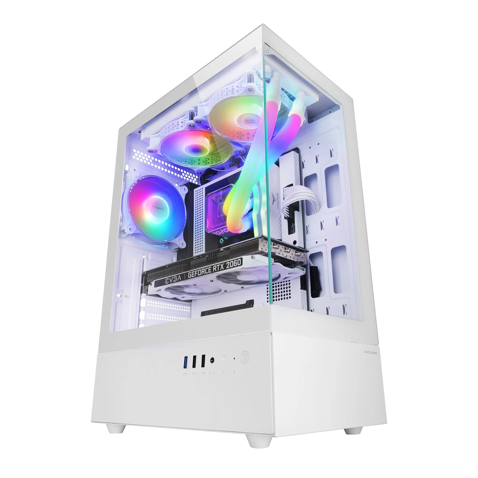 Mars Gaming MC-XO Bianco: Case Gaming ATX con Vista Panoramica e Raffreddamento Ottimizzato