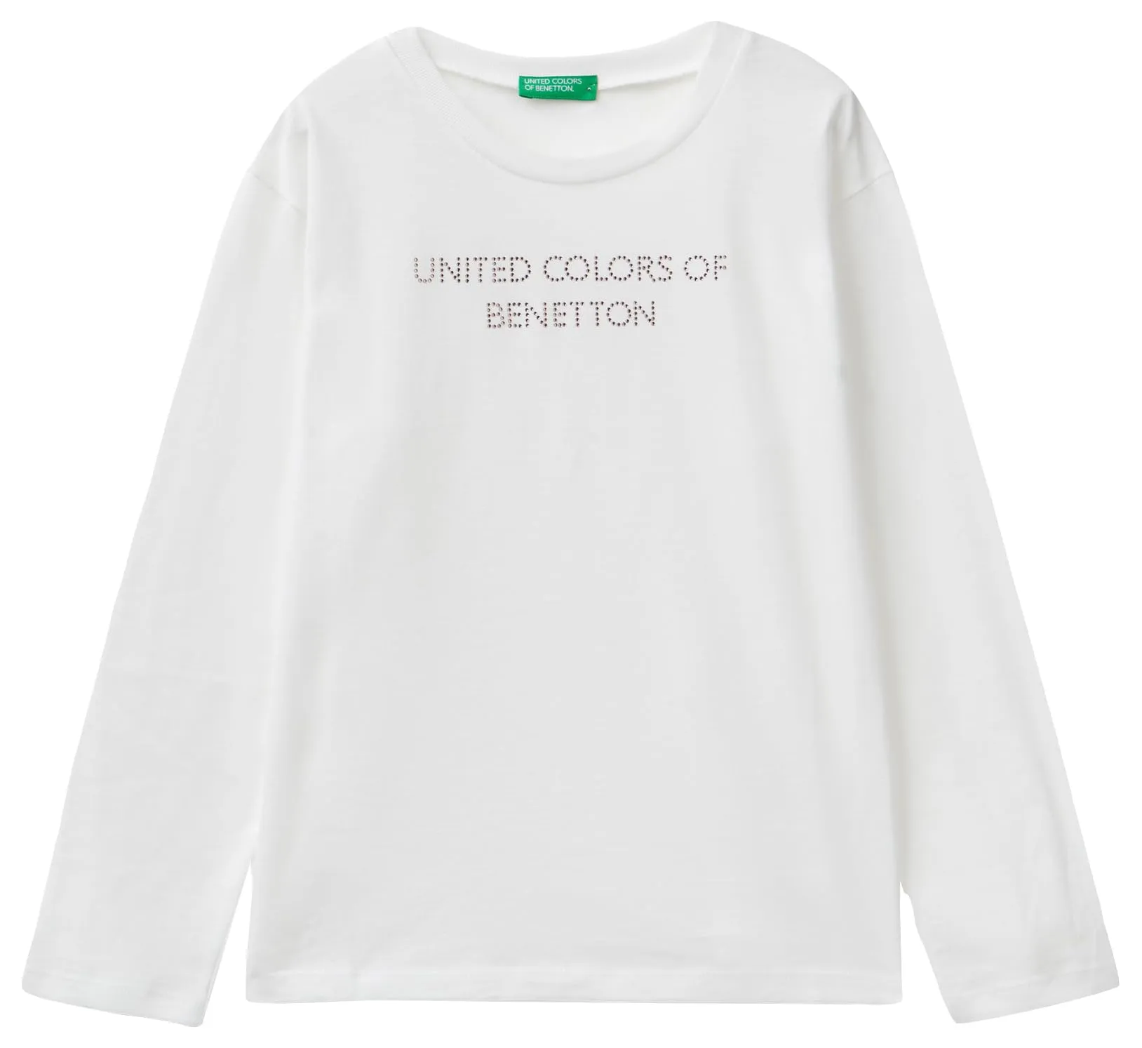 United Colors of Benetton T-Shirt Manica Lunga con Strass