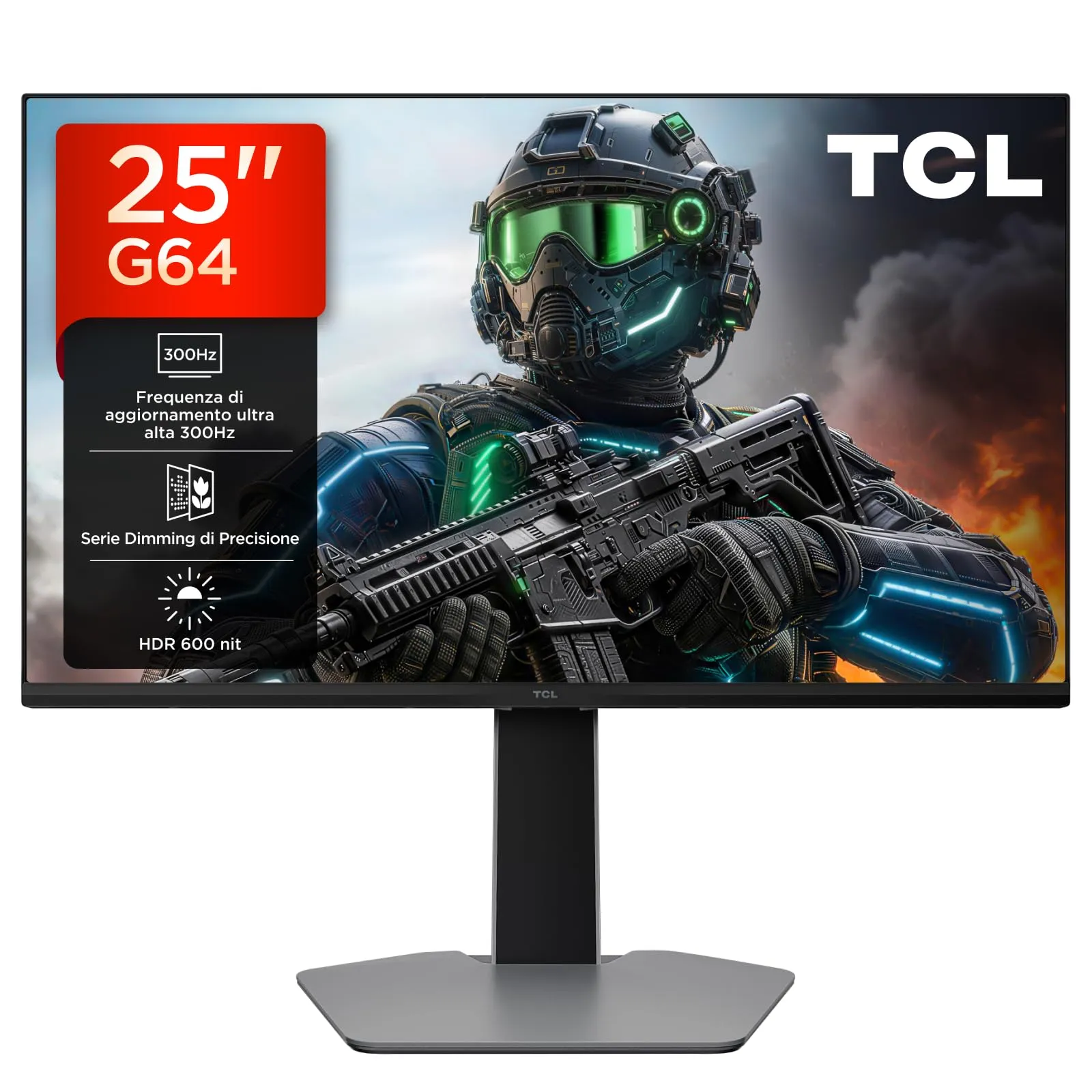 TCL 25G64 Monitor Gaming QD-Mini LED 25" FHD 300Hz