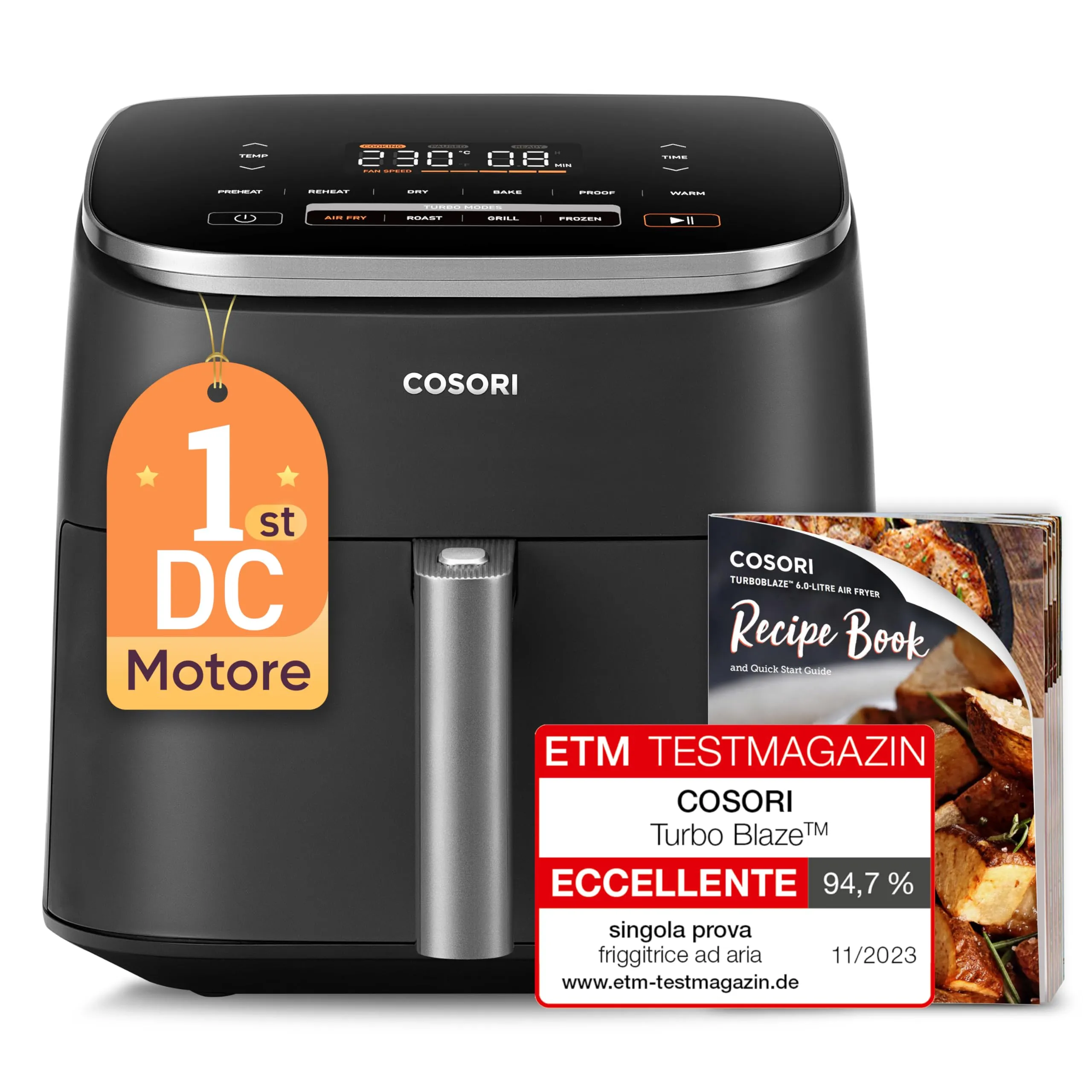 COSORI Friggitrice ad Aria Turbo Blaze 6L