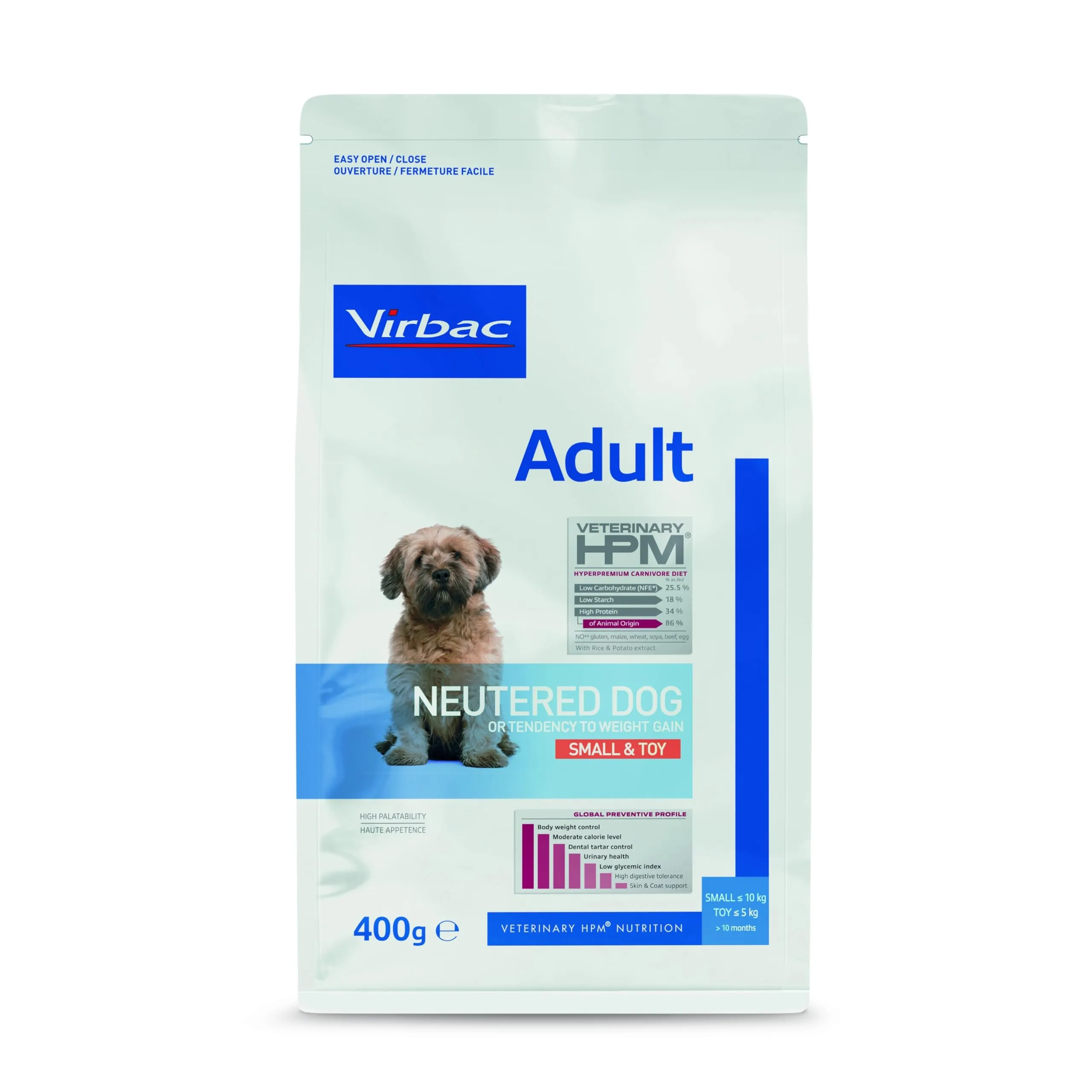 Virbac HPM Canine Adult Neutered Small & Toy - 400g