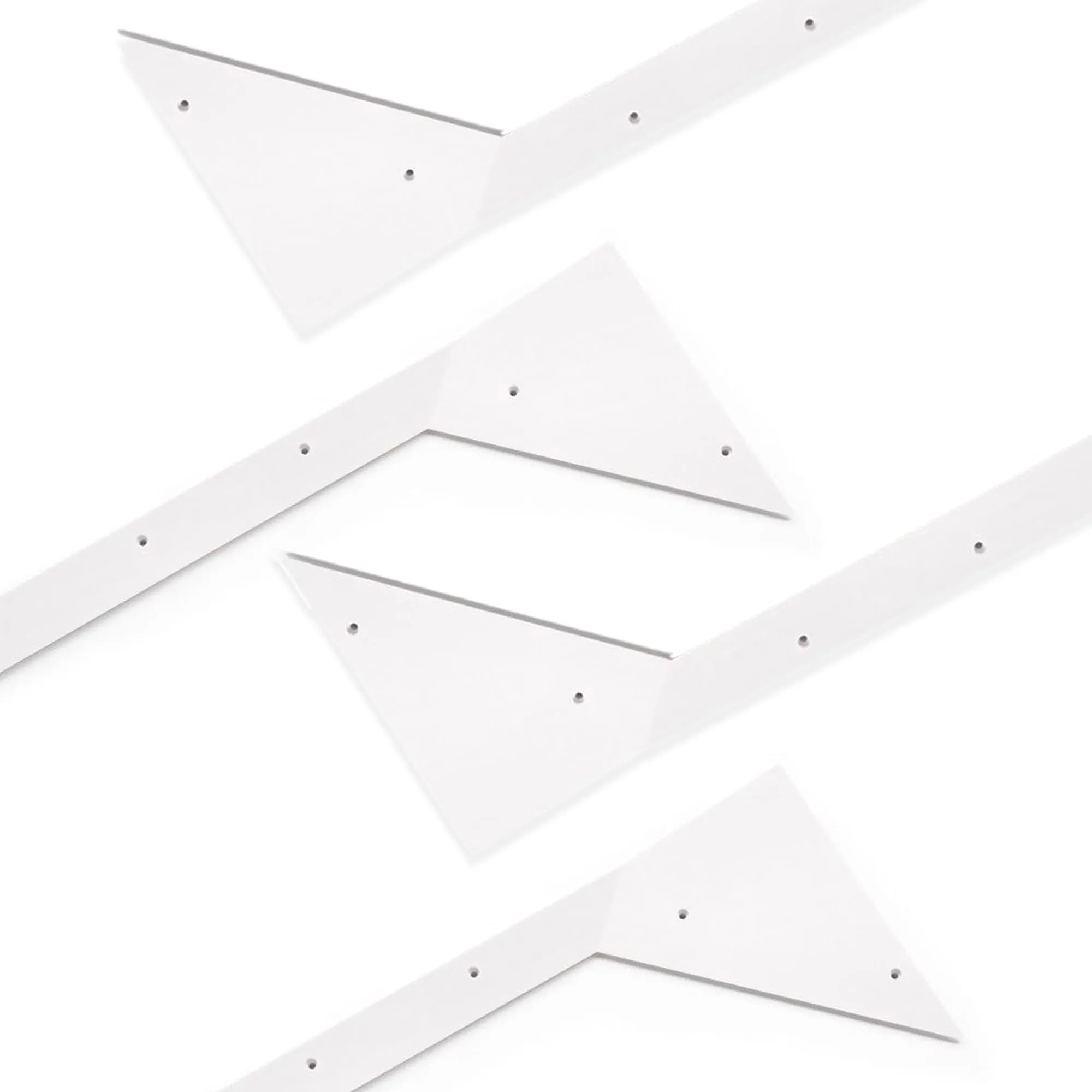 FAS PENDEZZA Serie Angolari Fermavetro Alti per Calcio Balilla - Kit Completo Biliardino, Altezza 4 cm, Materiale in Nylon, Colore Bianco