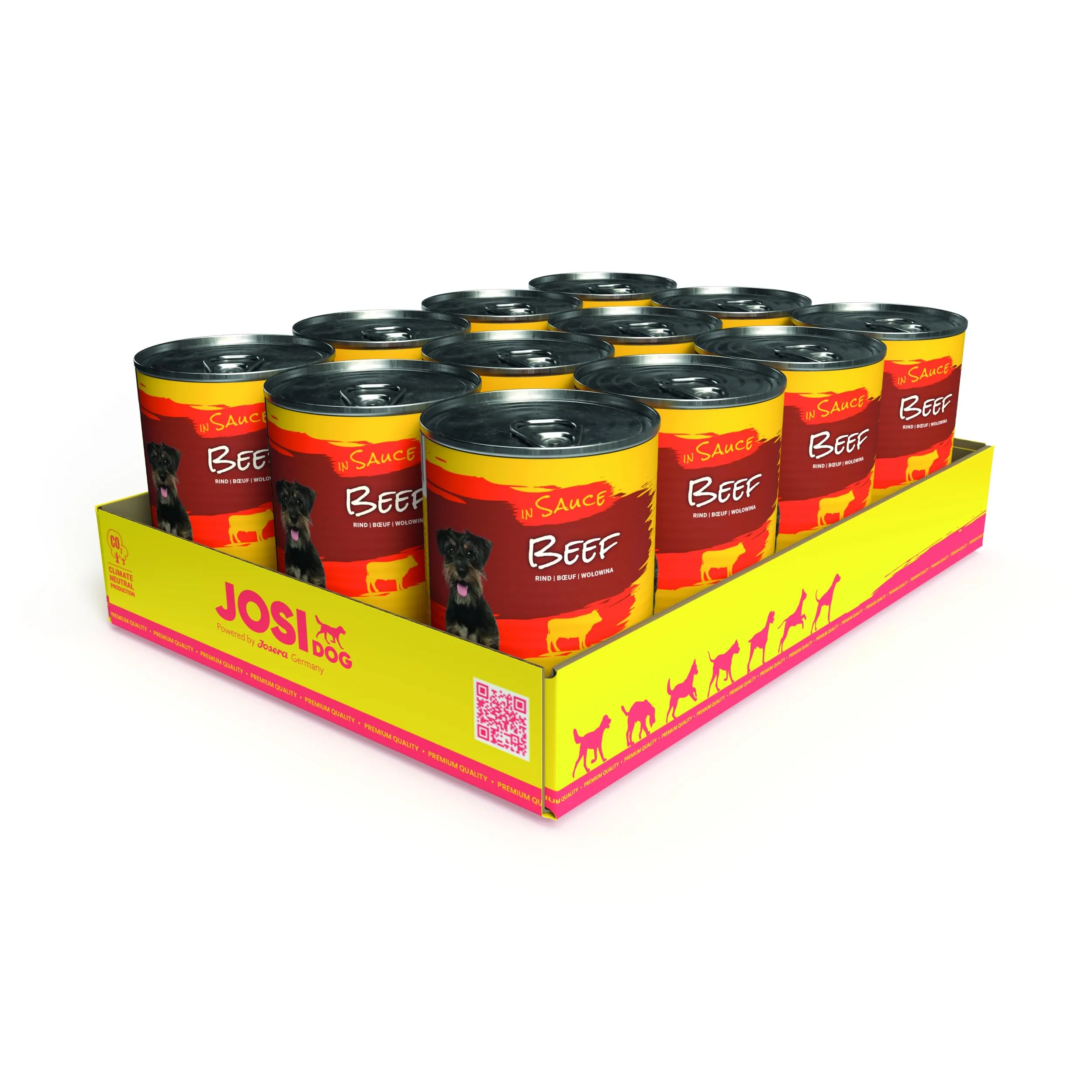 JosiDog Manzo in Salsa - Cibo Umido Completo per Cani Adulti (12 x 415g)