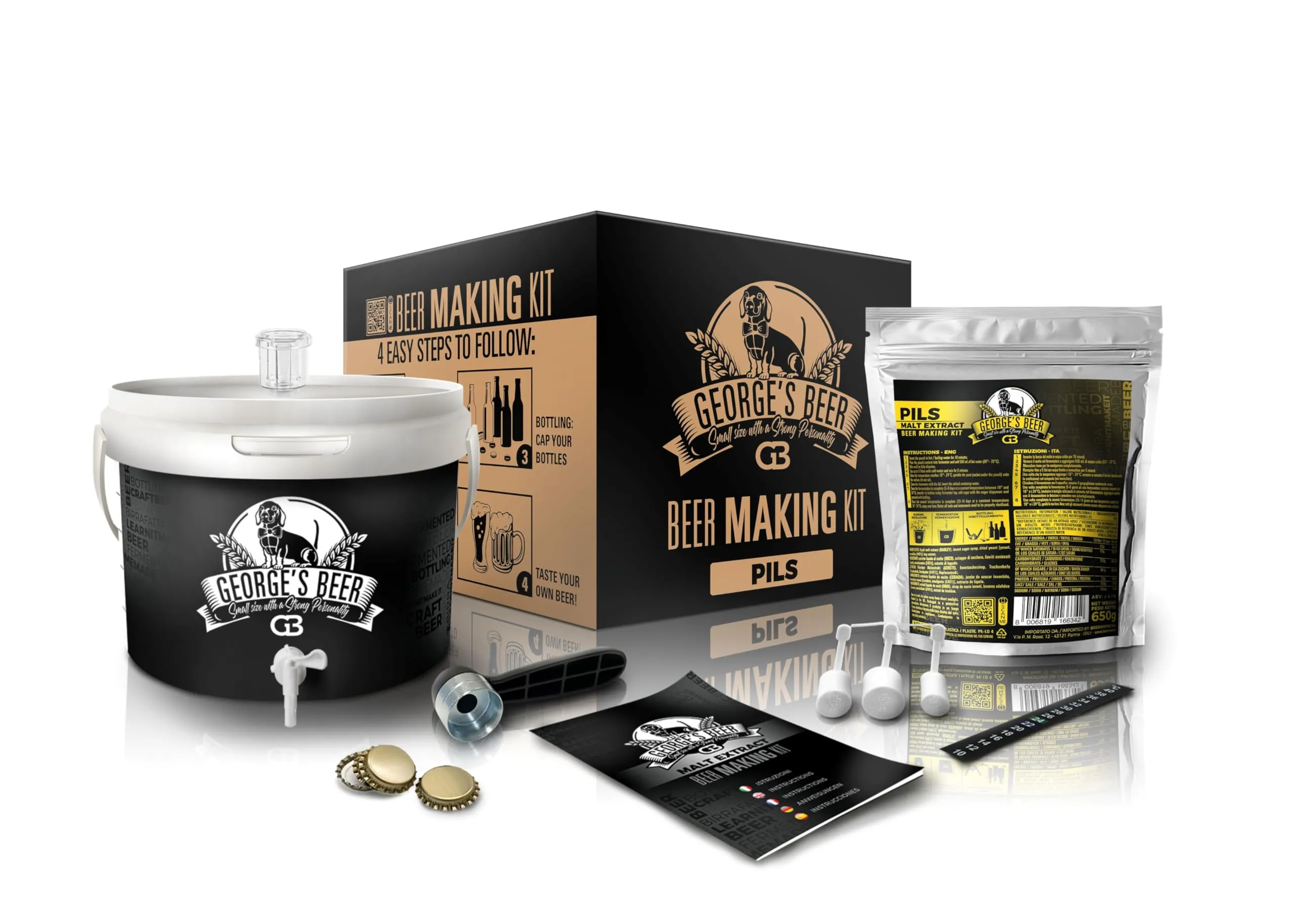 Kit Fermentazione George's Beer 5l - Malto Pils - Birra Artigianale Fatta in Casa
