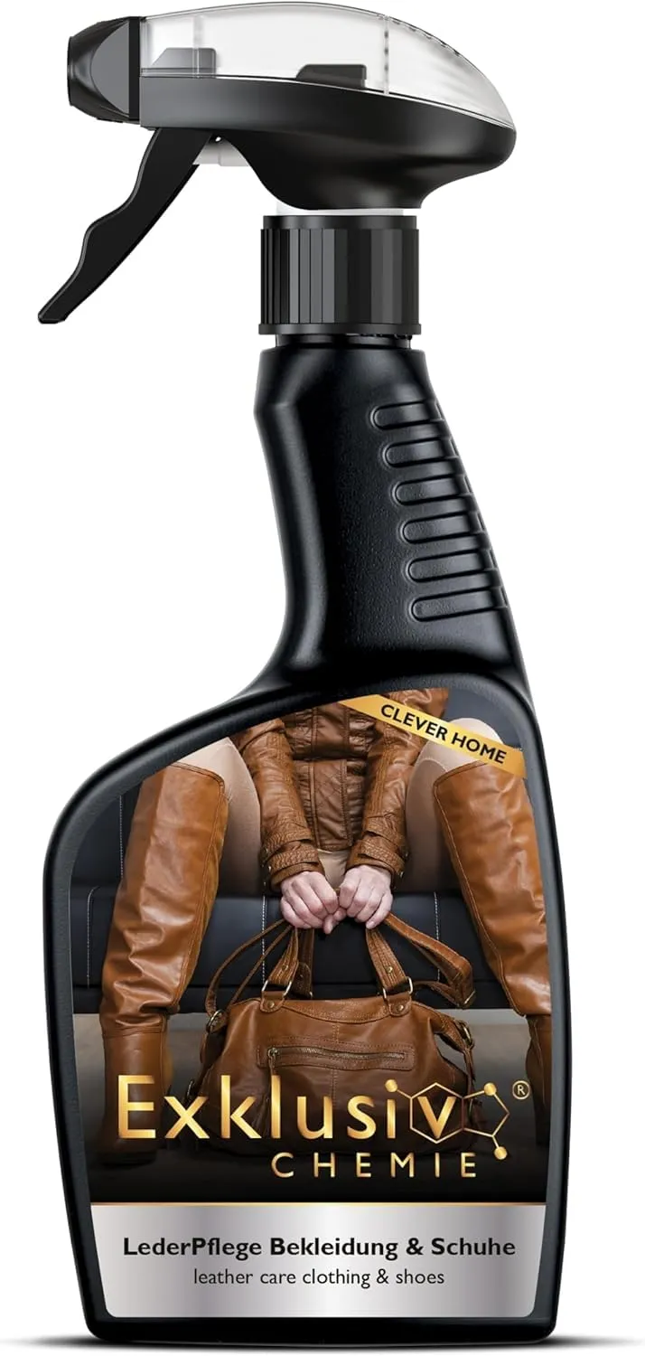Exklusiv Chemie® Cura Pelle Abbigliamento e Scarpe - Spray Protettivo e Detergente per Articoli in Pelle