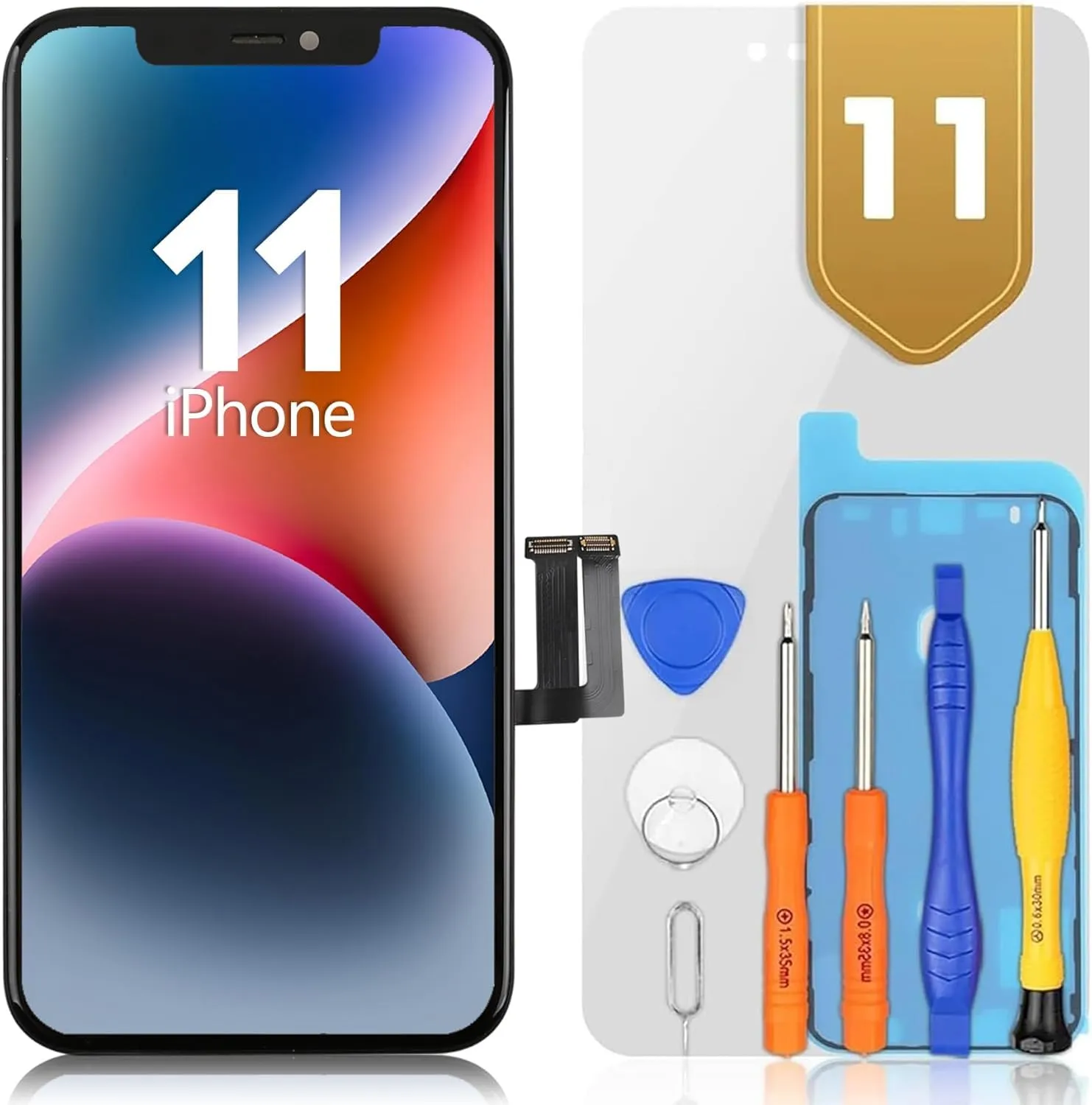 Schermo Display LCD per iPhone 11 Nero - Ricambio Touch Screen con Strumenti