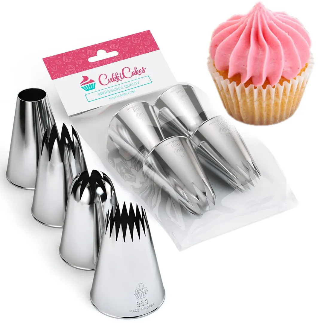 Cukkicakes Set 4 Beccucci Sac a Poche Grandi Professionali per Decorazioni Dolci