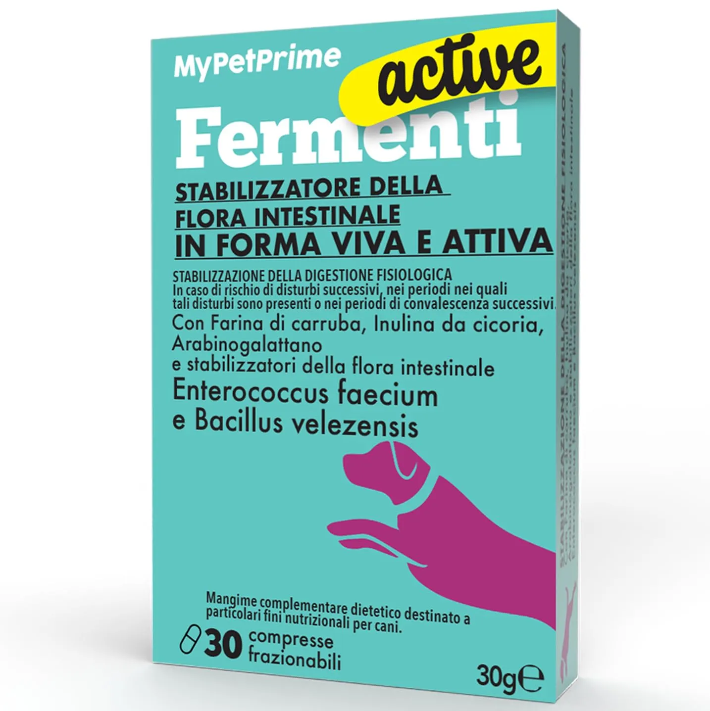MyPetPrime Fermenti Lattici Cane ACTIVE - 30 Compresse Probiotici Digestivi