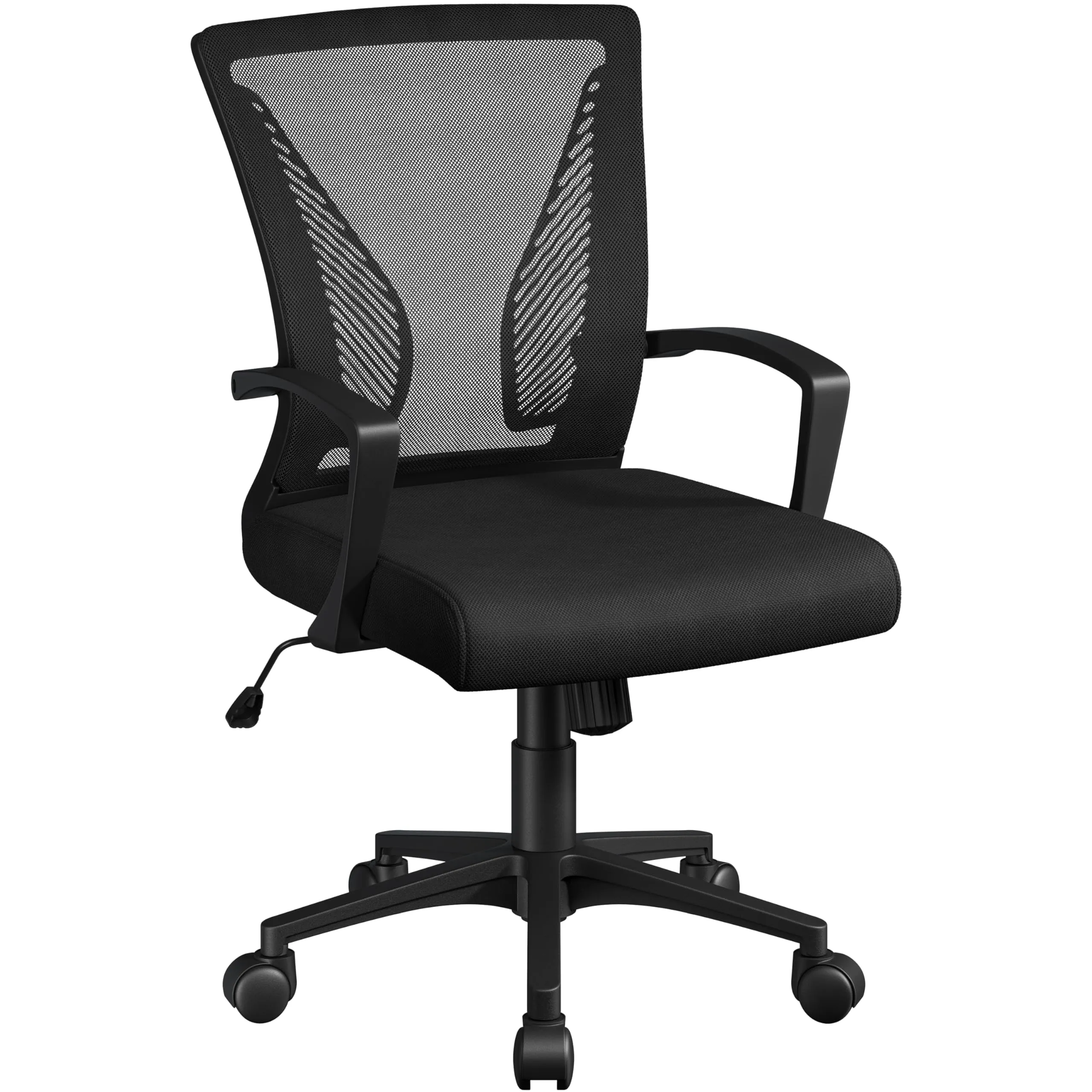 Yaheetech Sedia da Ufficio Ergonomica Reclinabile Nera