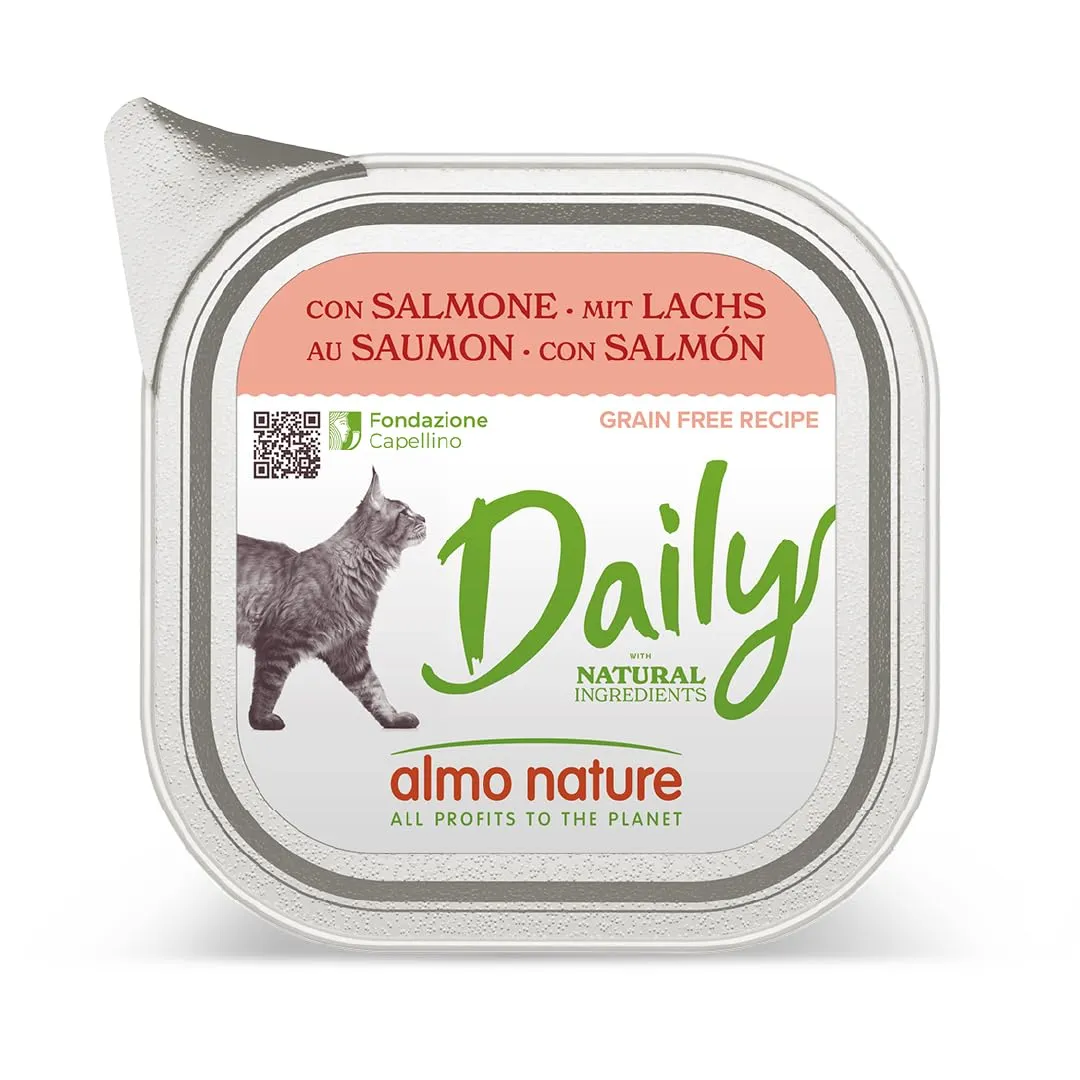 Menu Giornaliero Gatto Fodera con Salmone, 100g