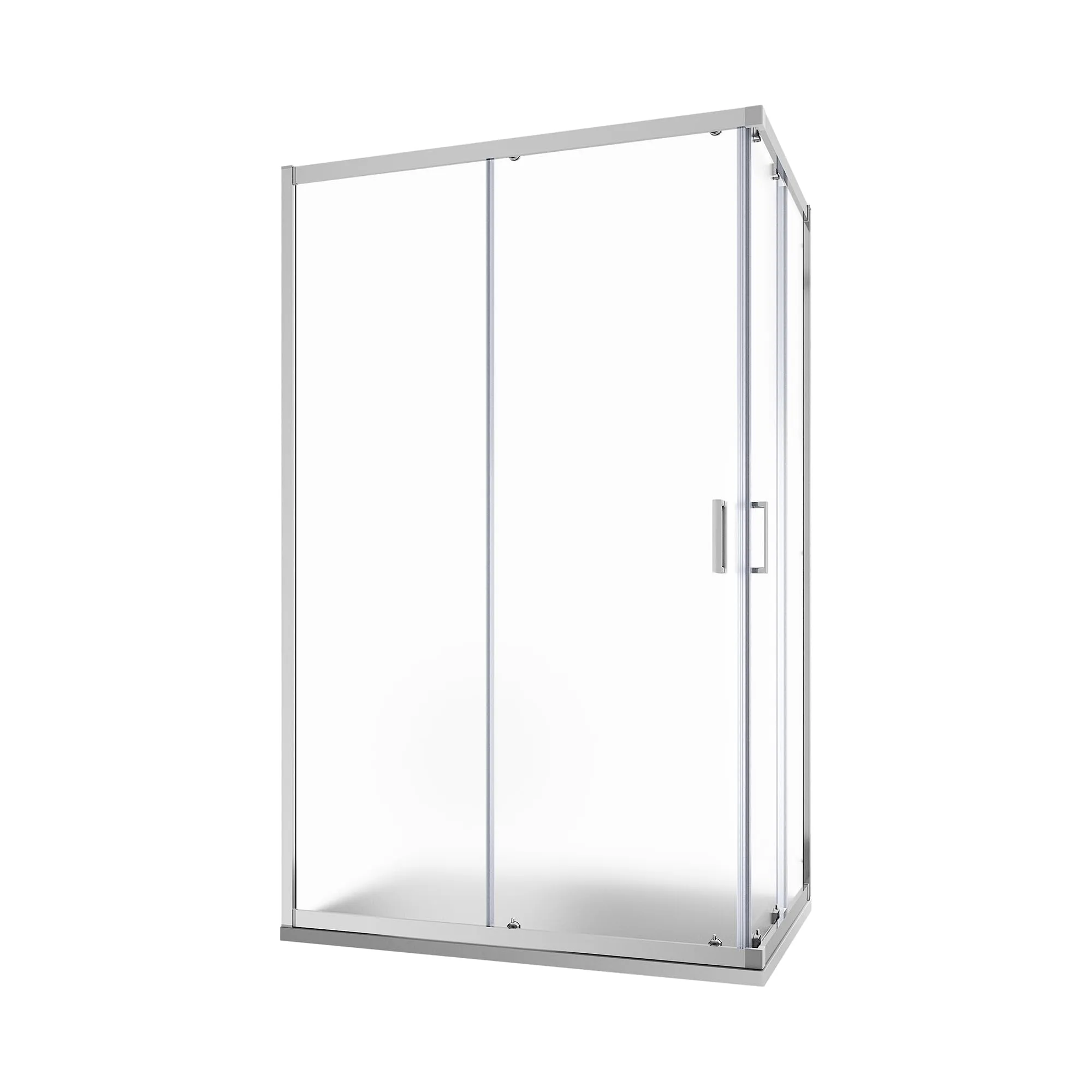 Box Doccia Angolare Tonga - Cristallo 6mm, Profili Cromati, Design Squadrato