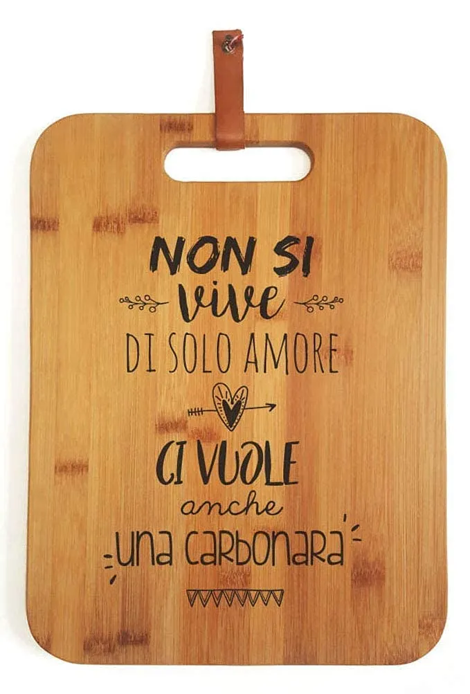 Tagliere in Bamboo con Incisione Personalizzata - Regalo Originale per Cuochi