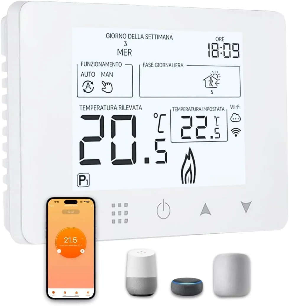 Cronotermostato Wi-Fi programmabile per caldaia a gas